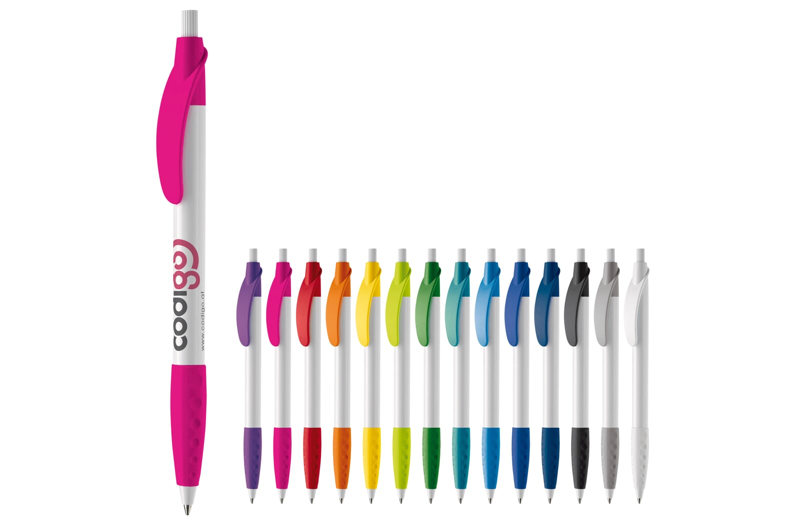 Balpen Cosmo grip hardcolour Wit / Wit