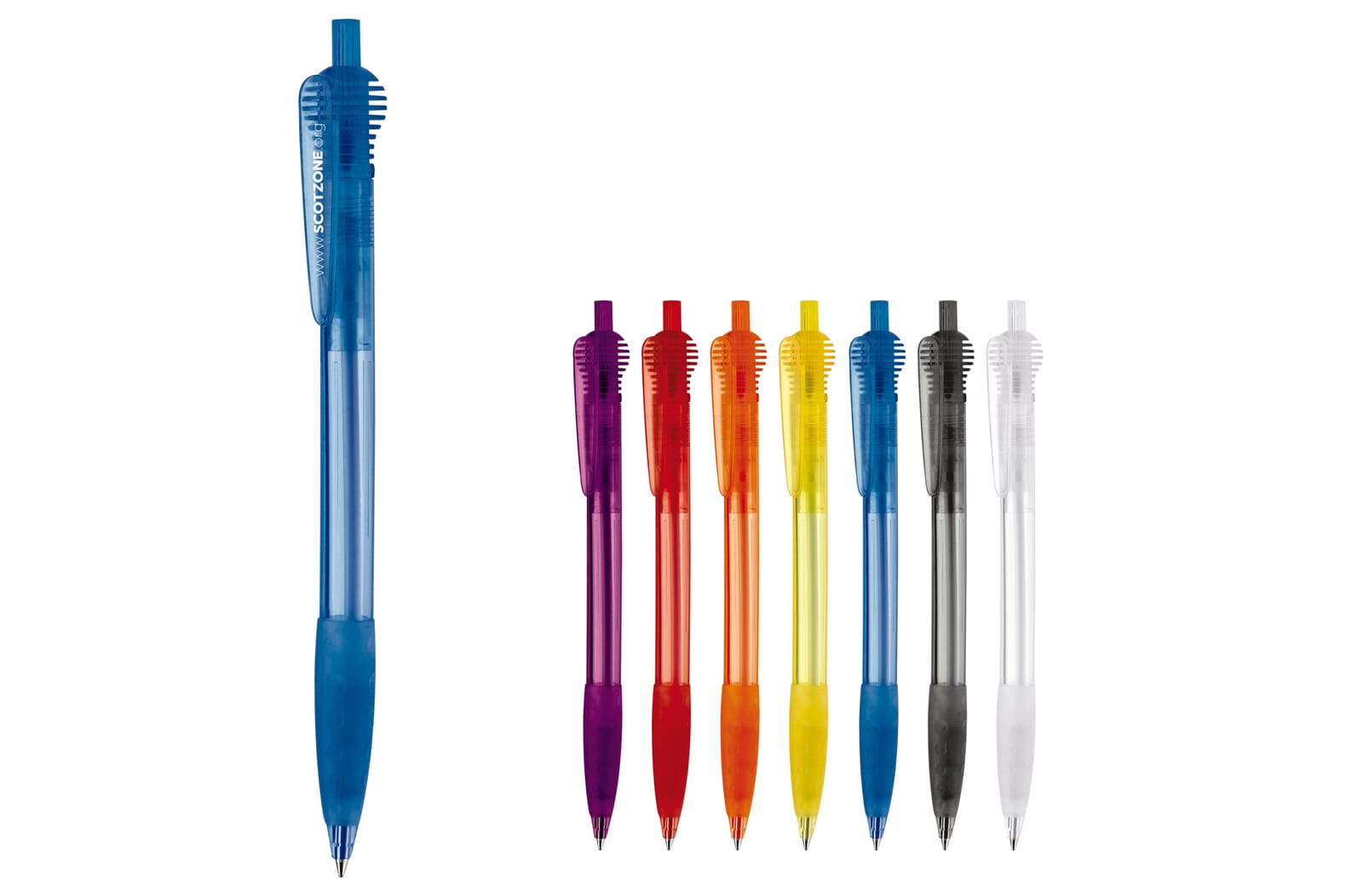 Balpen Cosmo grip transparant Transparant / Zwart