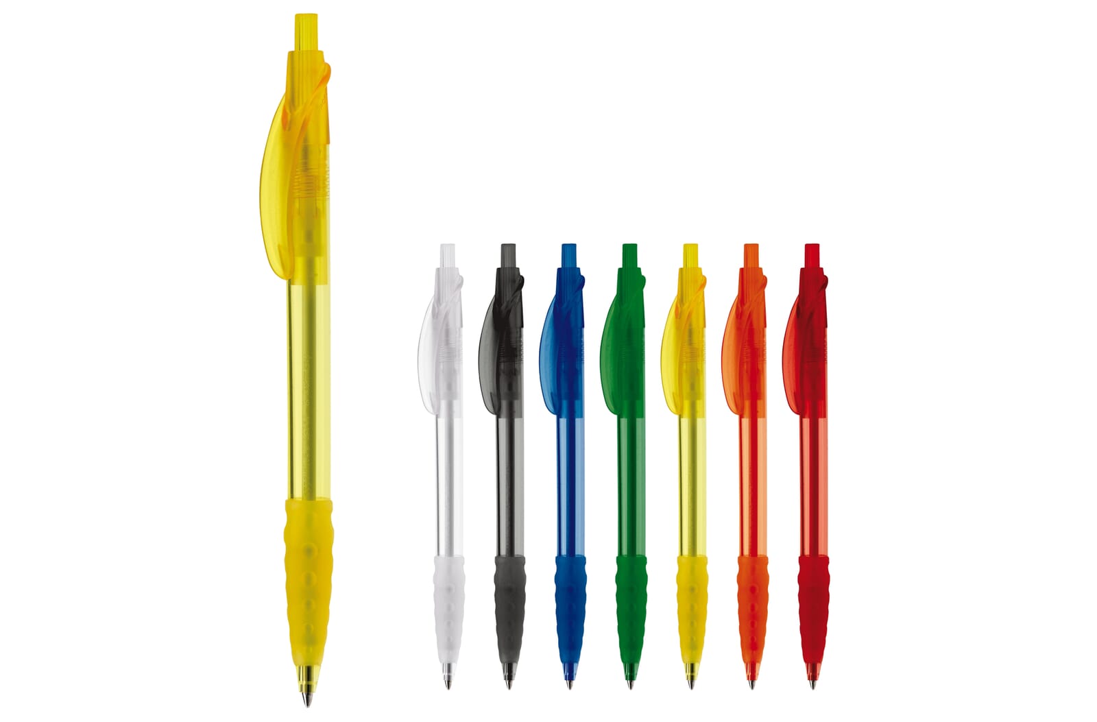 Balpen Cosmo grip transparant Transparant / Wit