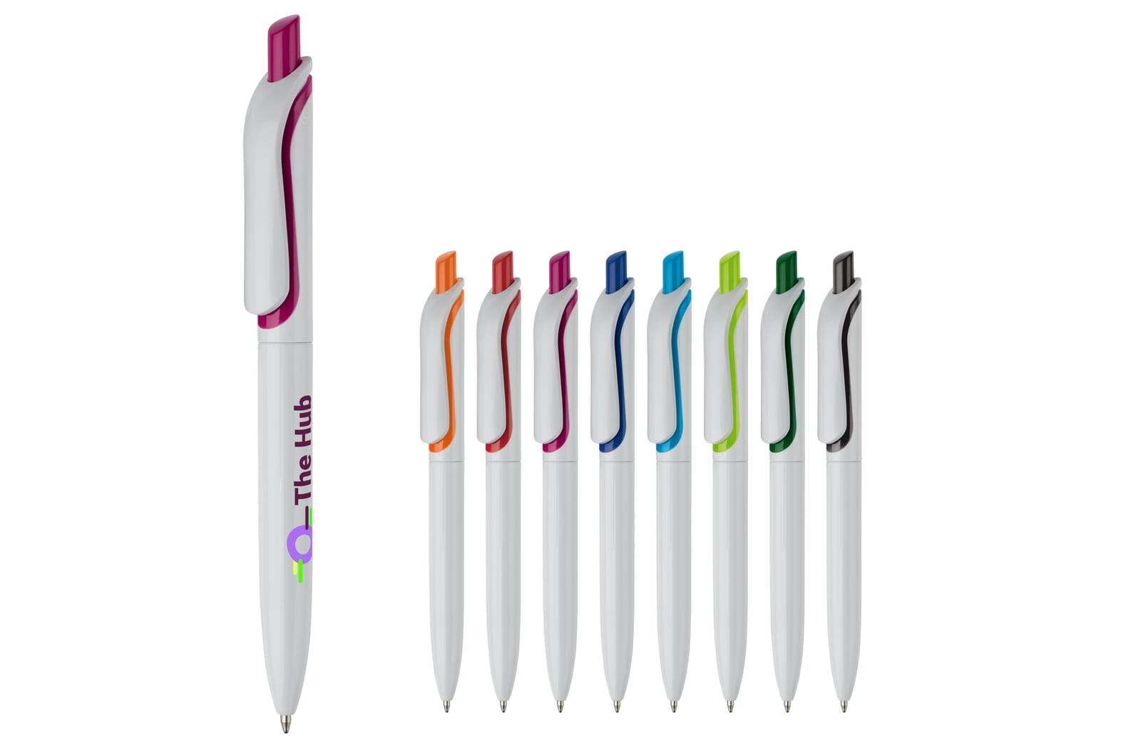 Balpen Click shadow Made in Germany Wit / Zwart