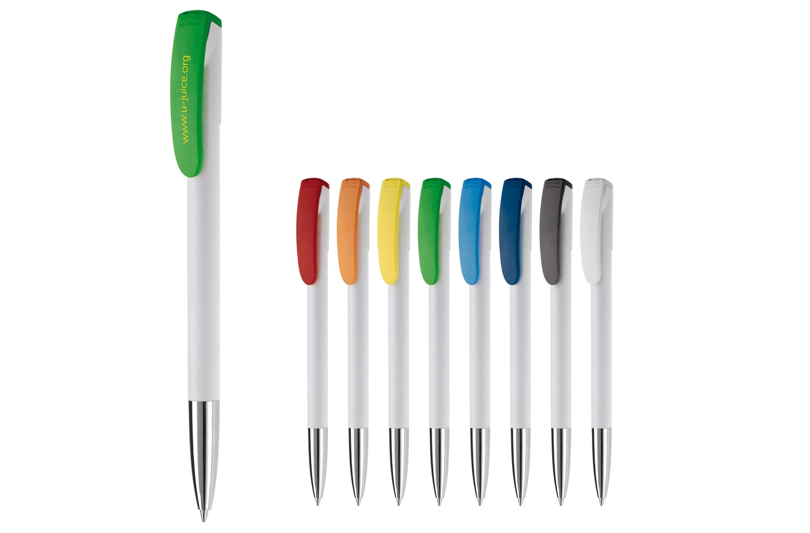 Balpen Deniro metalen tip hardcolour Wit / Wit