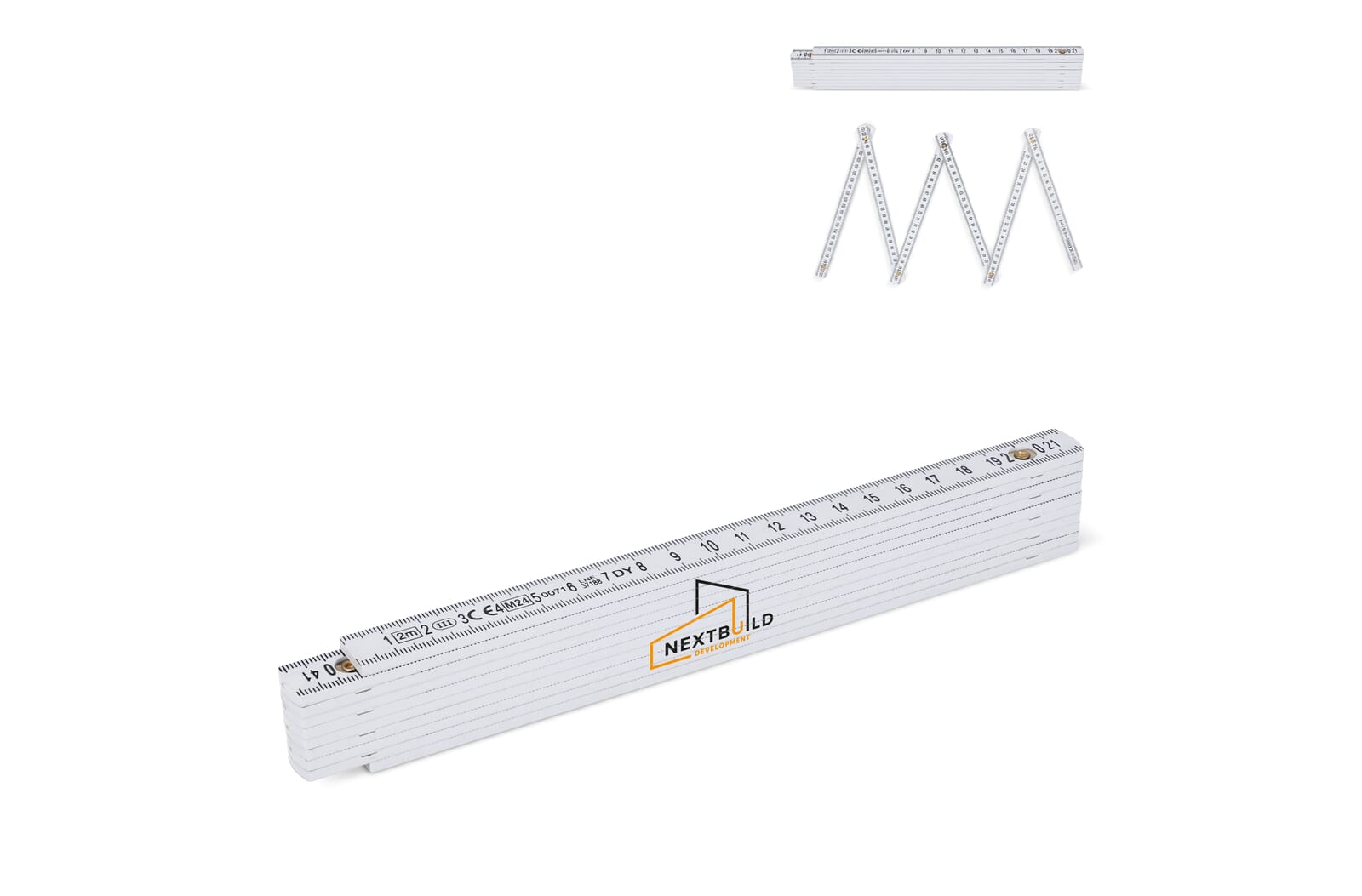 Gekalibreerde duimstok 2m Wit