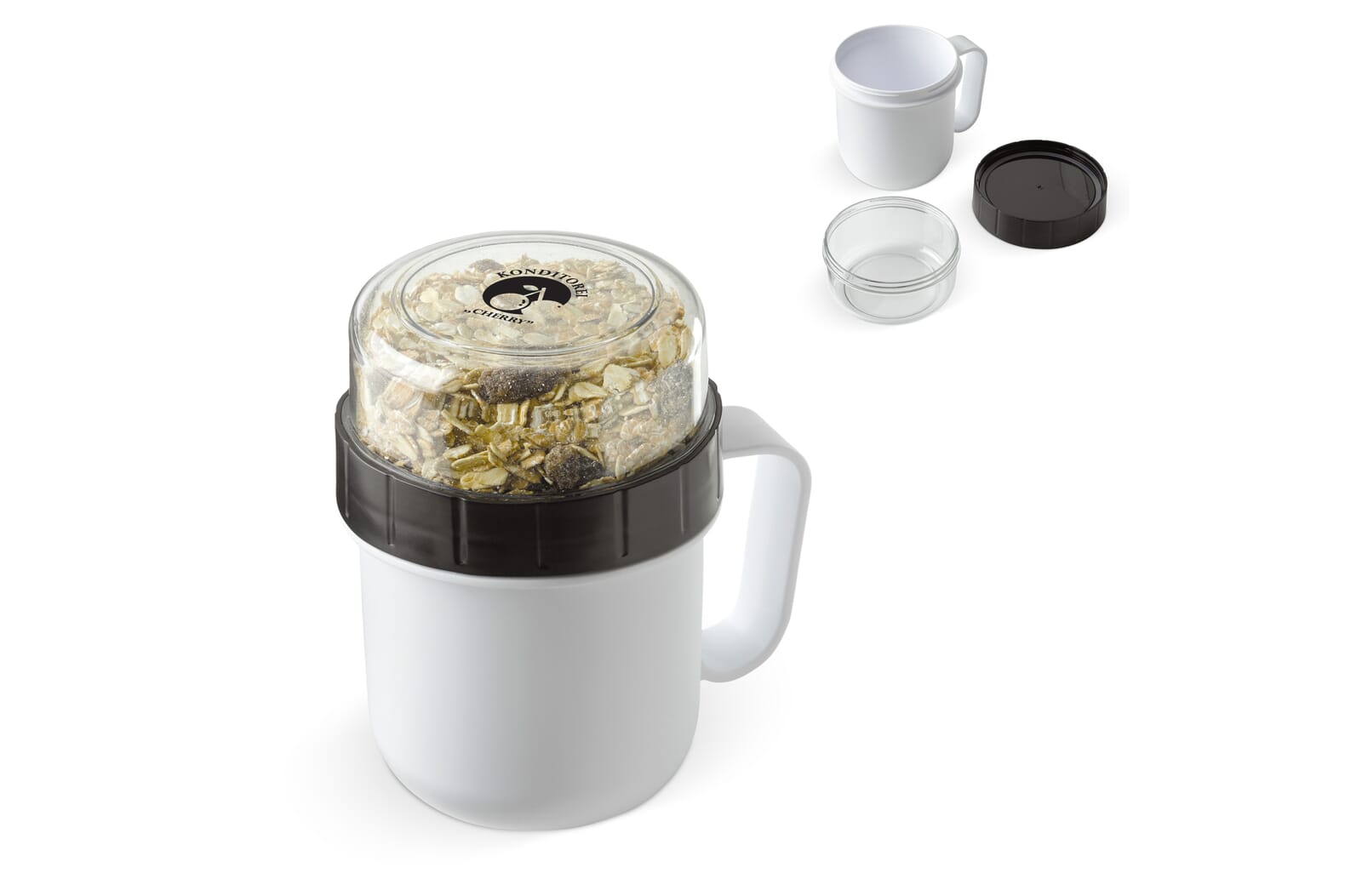 Lunchbeker to-go 520+230ml Wit