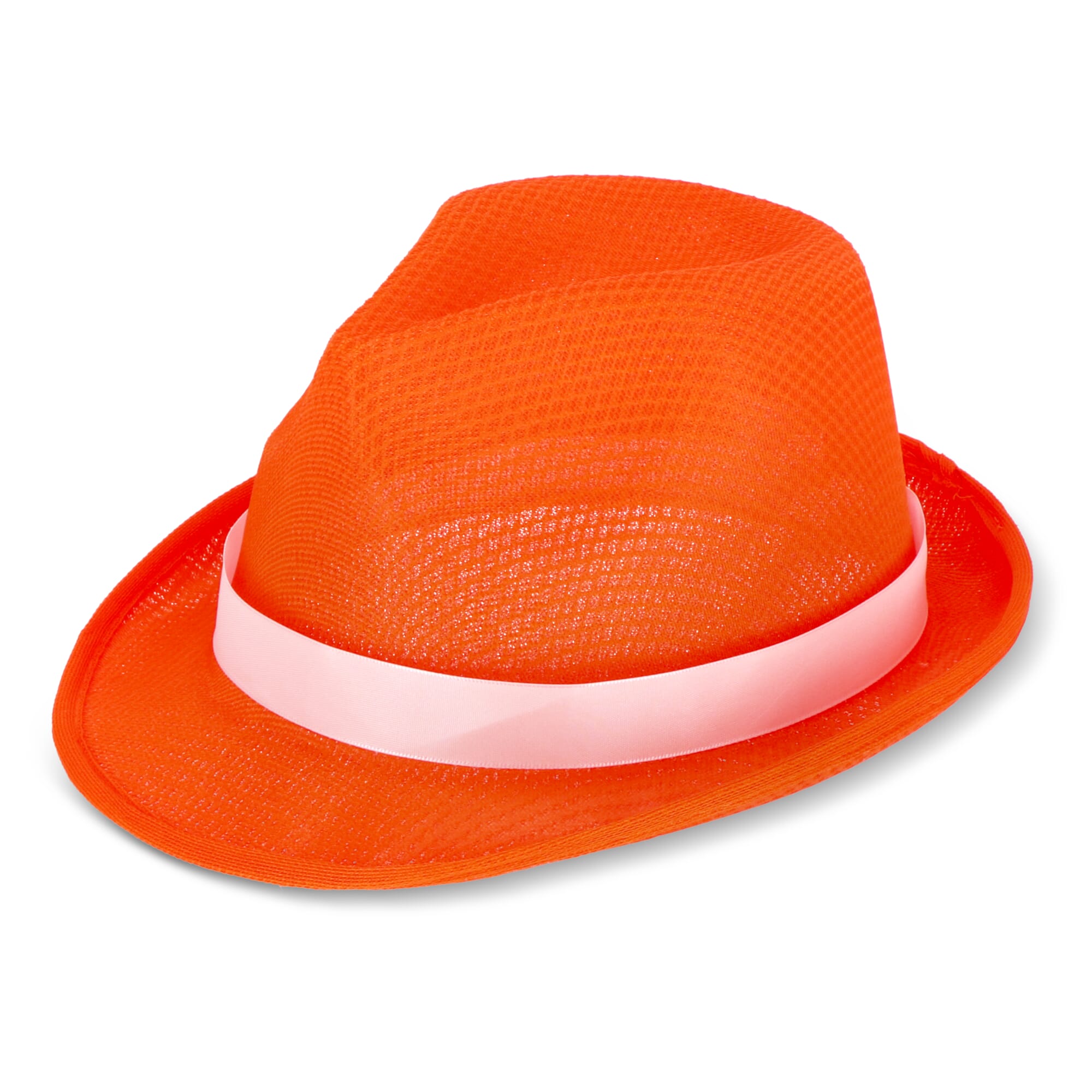 Polyester hoed met band