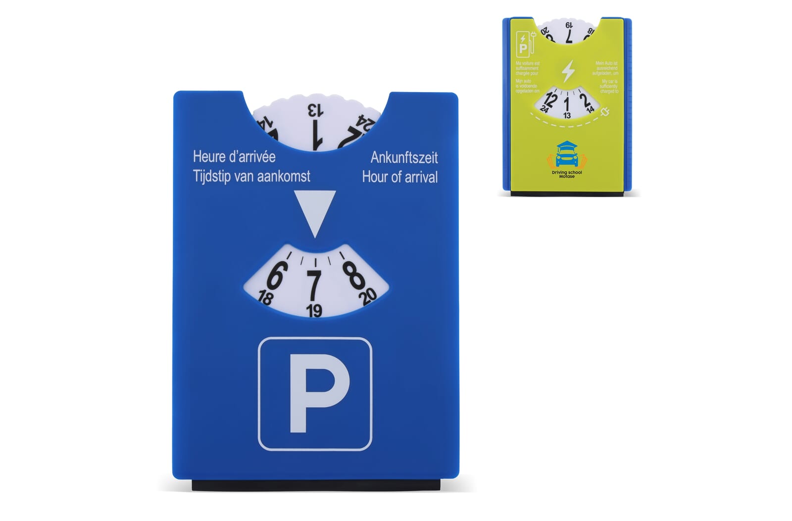 Parkeerschijf ijskrabber "Electric" Blauw / Groen