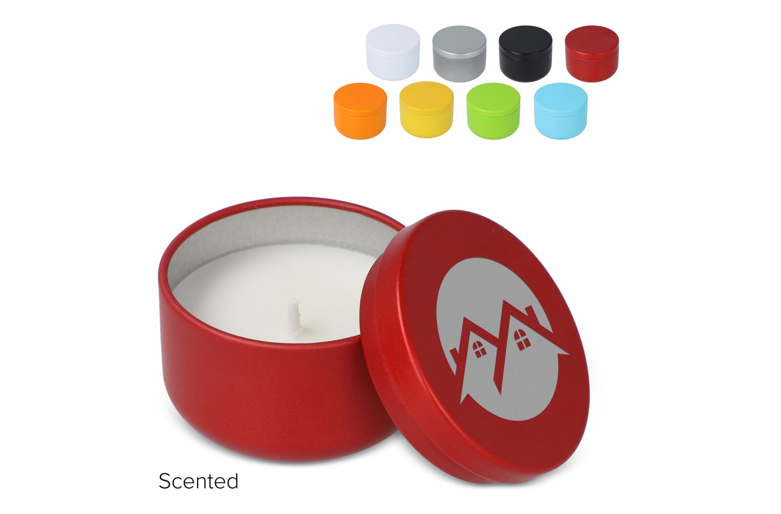 Asana plantaardige kaars in gerecycled blik Wit