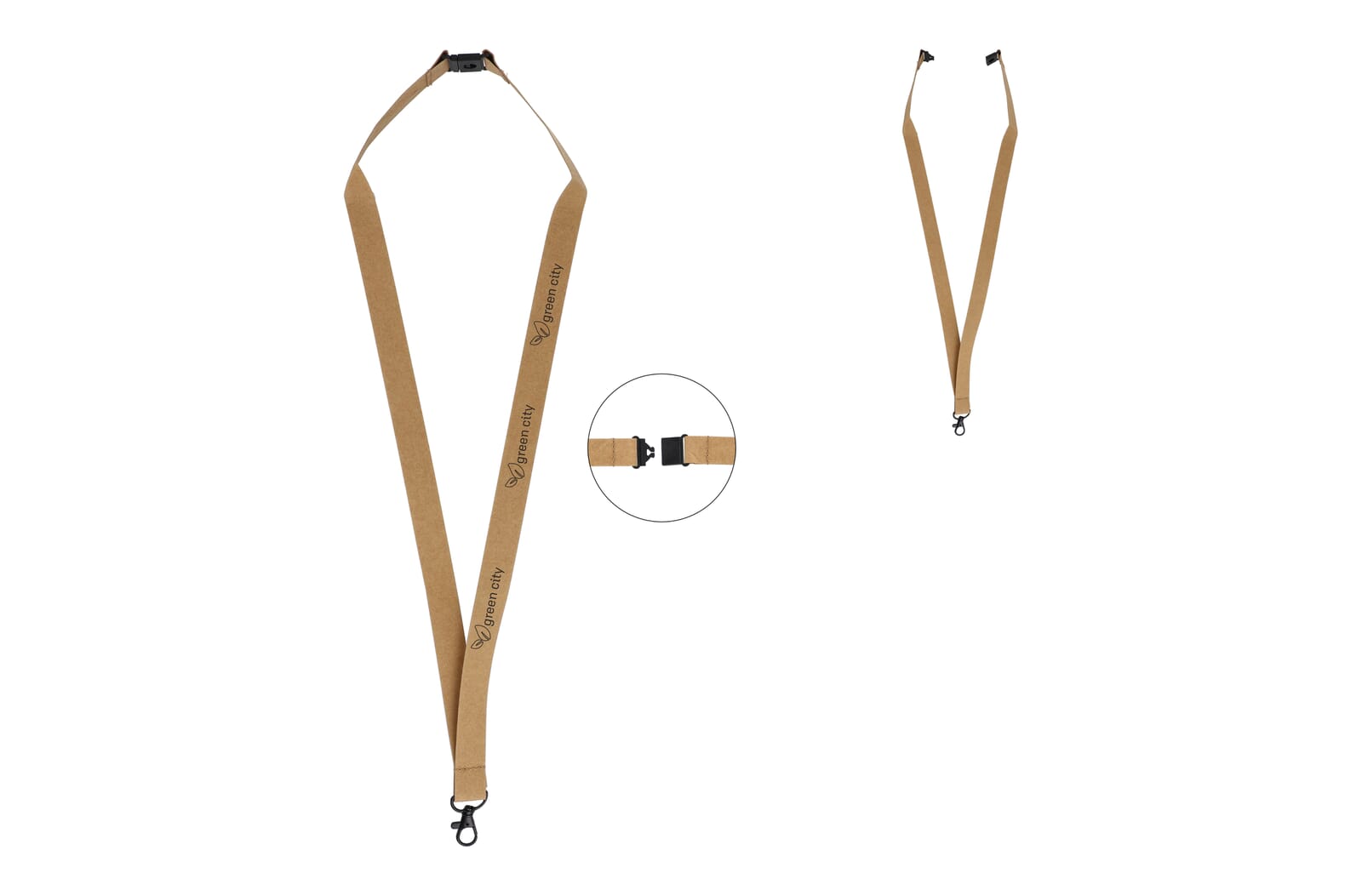 FSC papieren lanyard Natuur