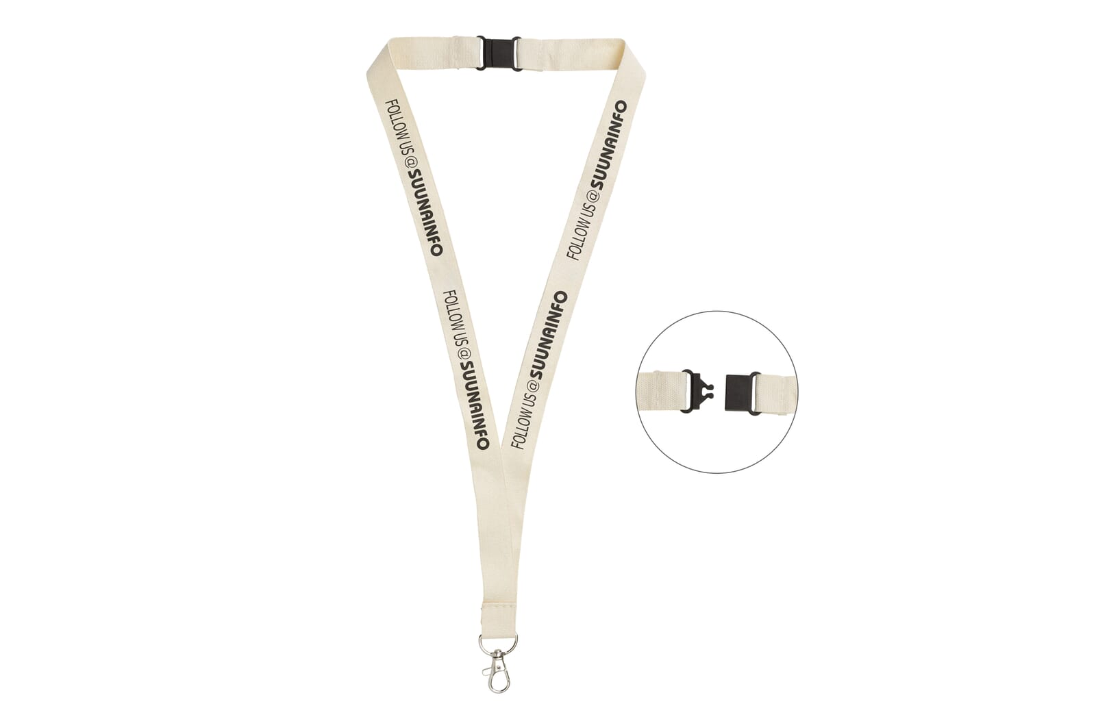 Lanyard organisch katoen Ecru