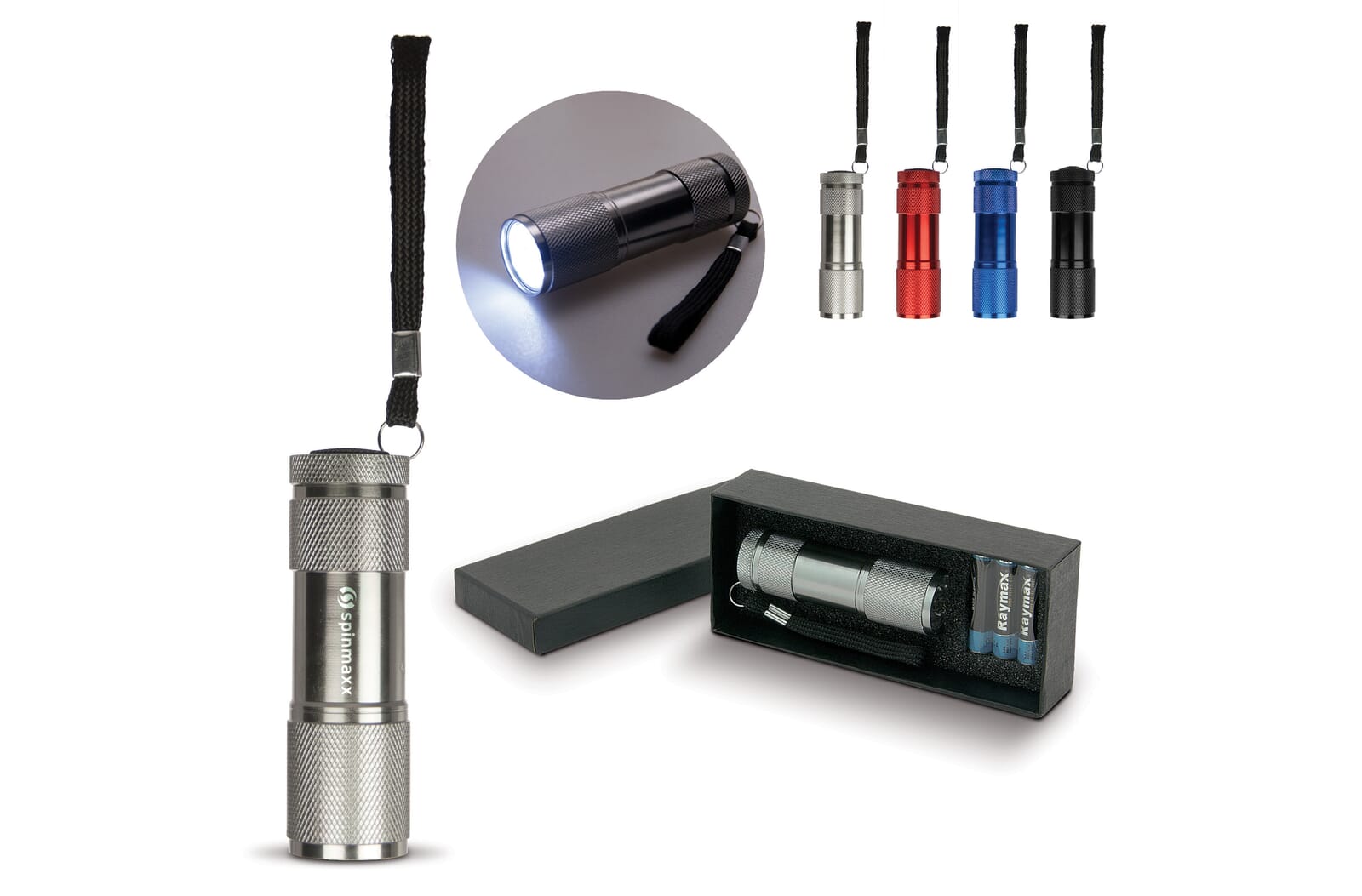 Aluminium zaklamp LED Zwart