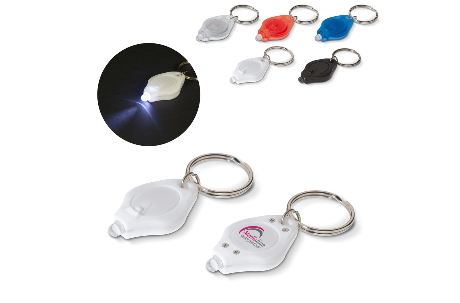 Sleutelhanger lamp Wit