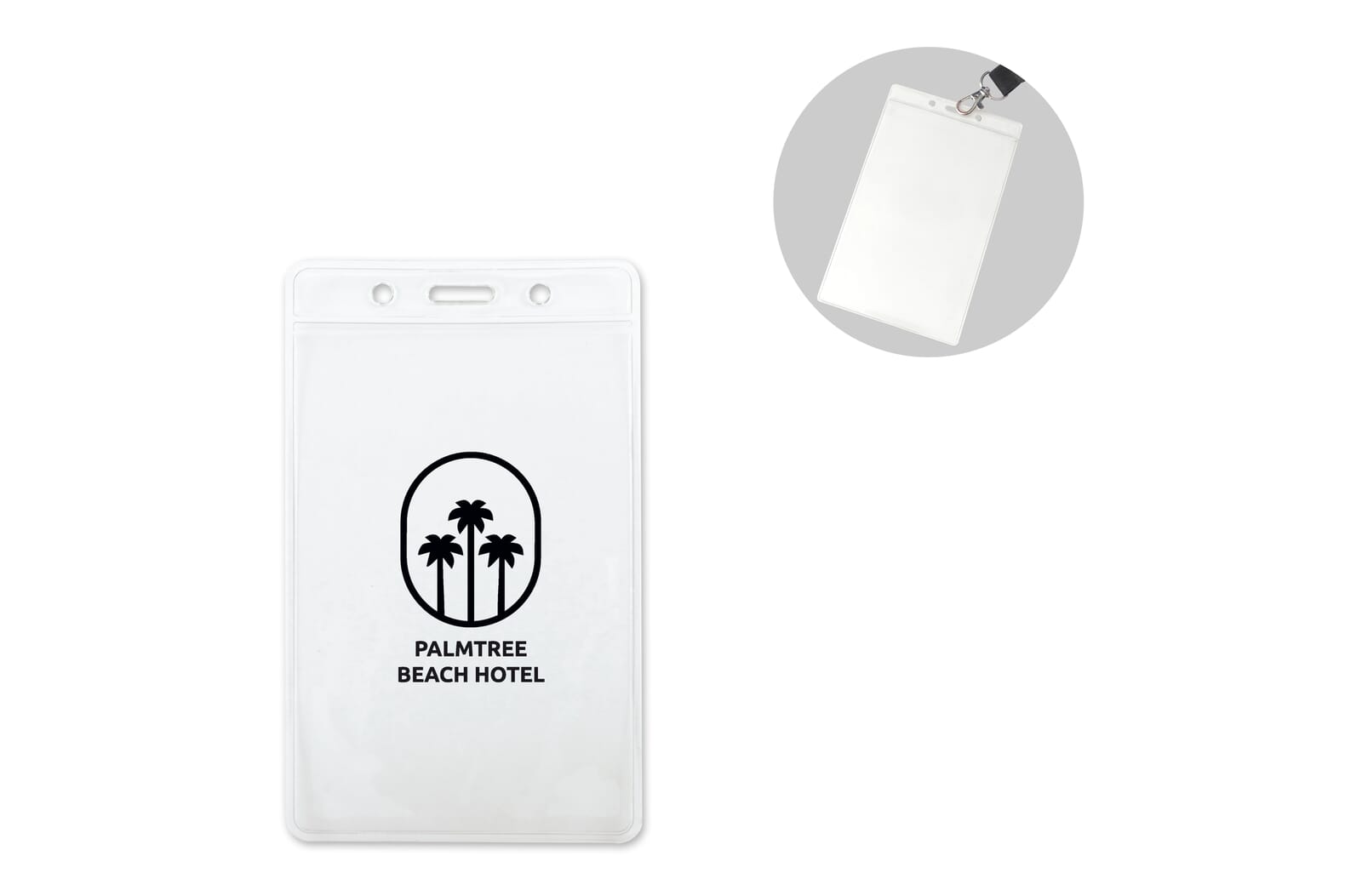 Badgehouder verticaal Transparant