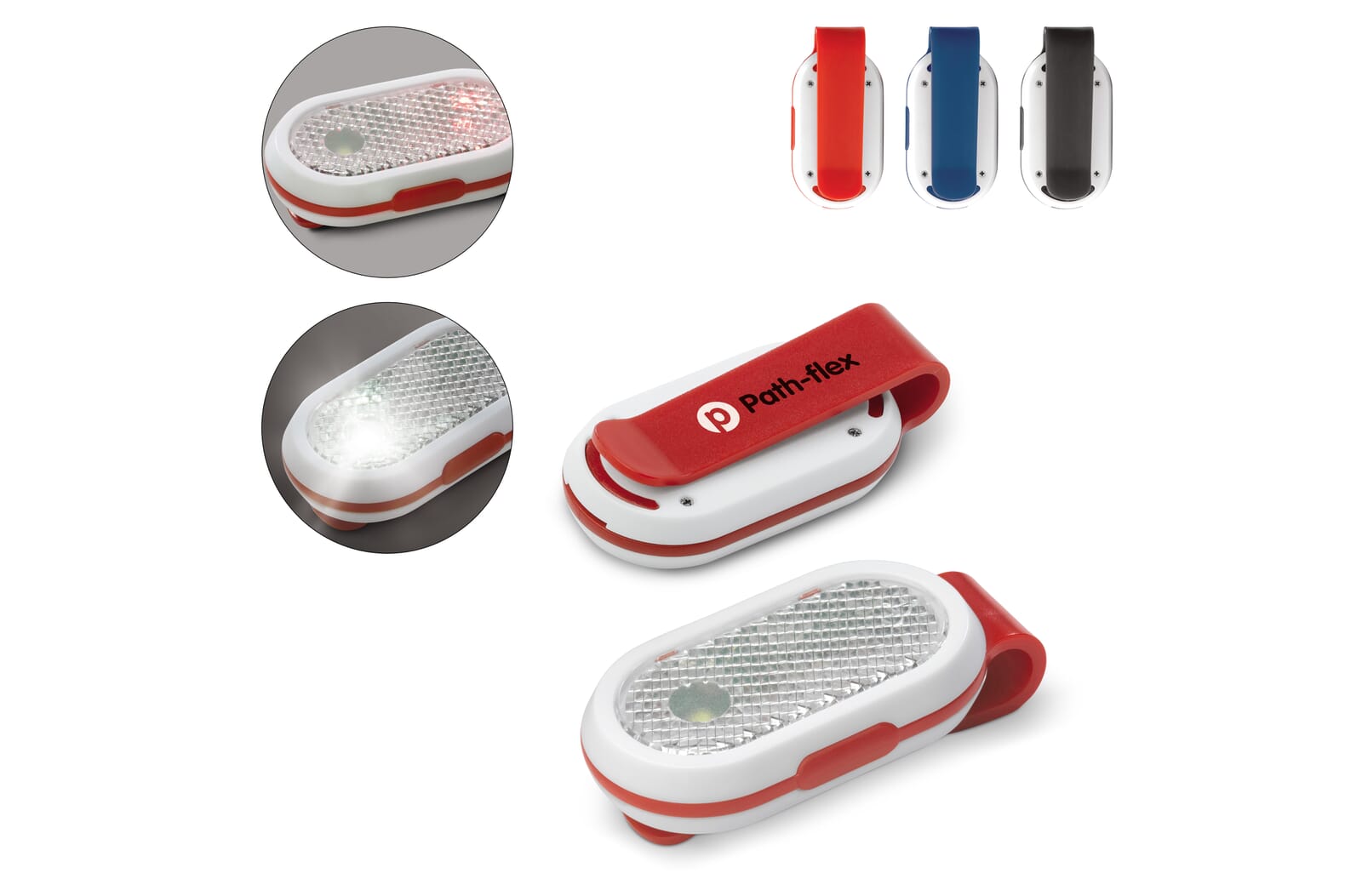 Fietslamp click-on Zwart / Wit