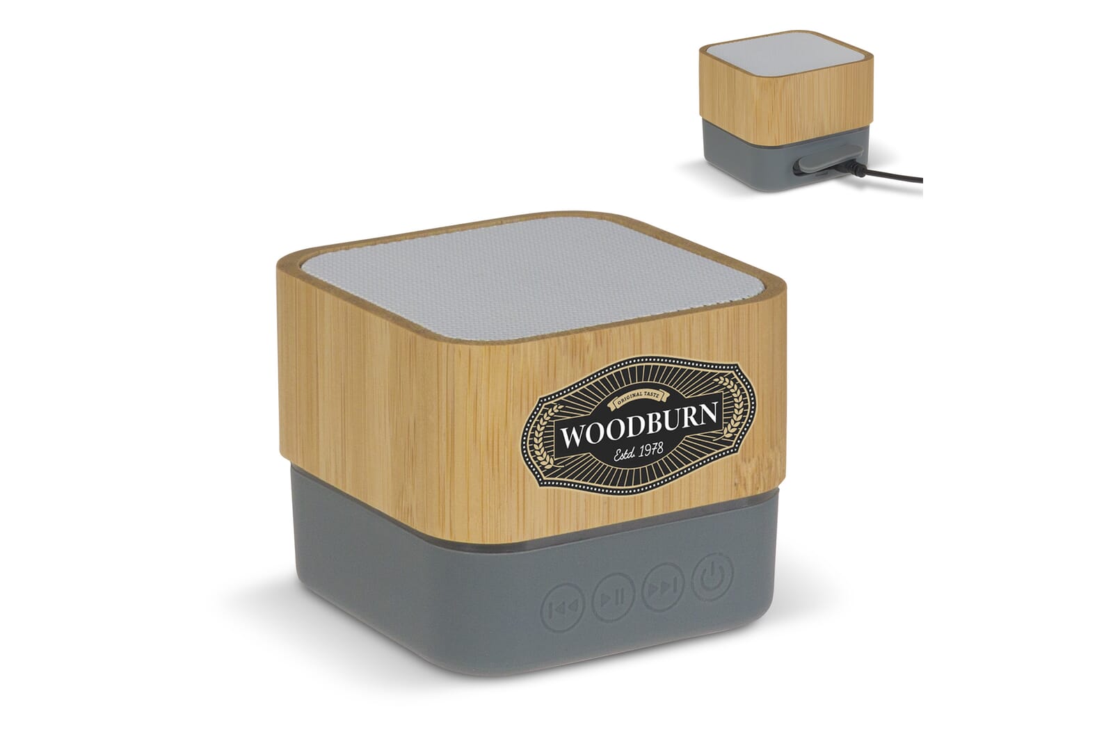 Bamboe Speaker 3W Grijs