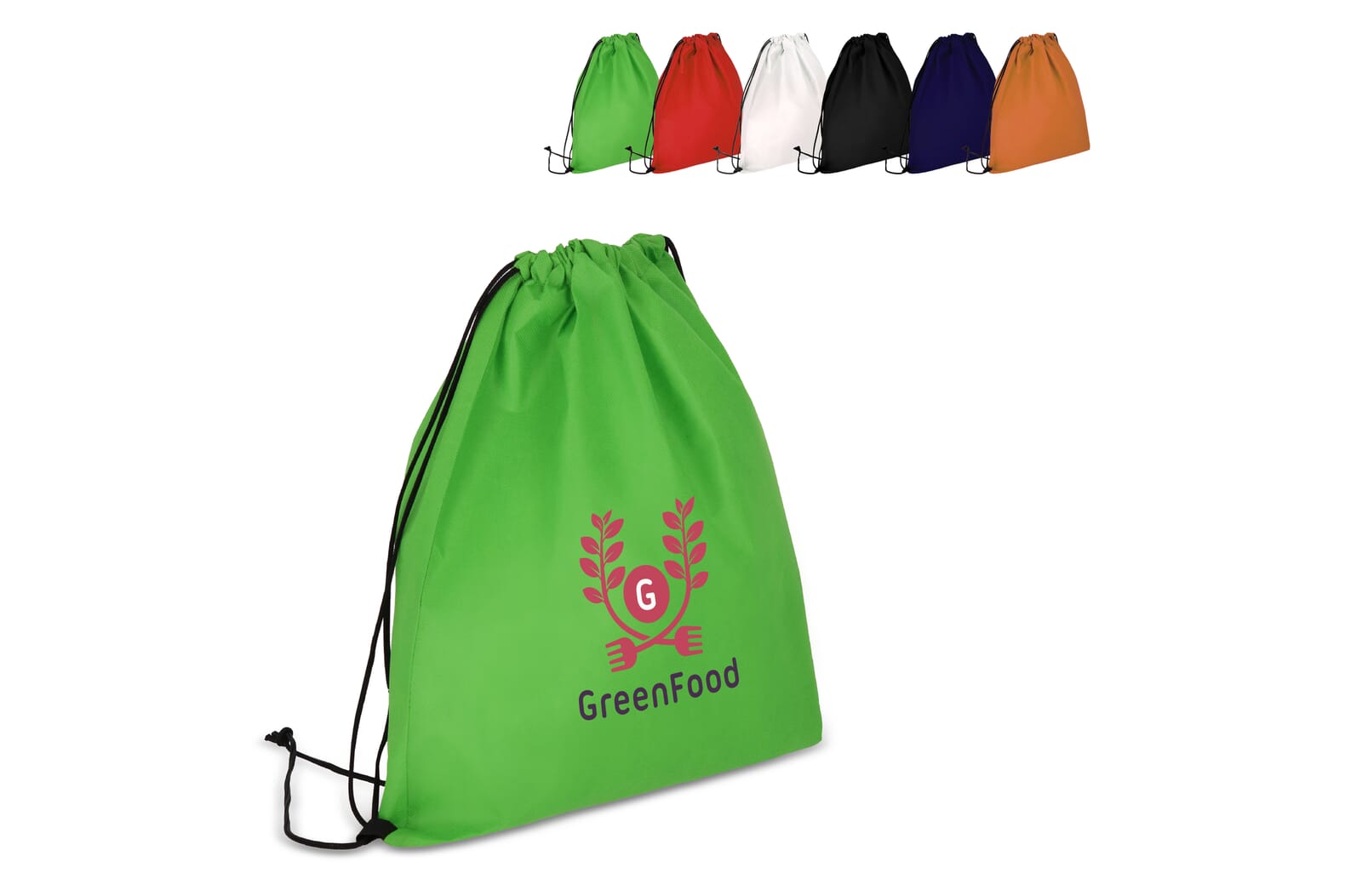 R-PET Rugzak non-woven 38 x 42cm 75g/m² Wit