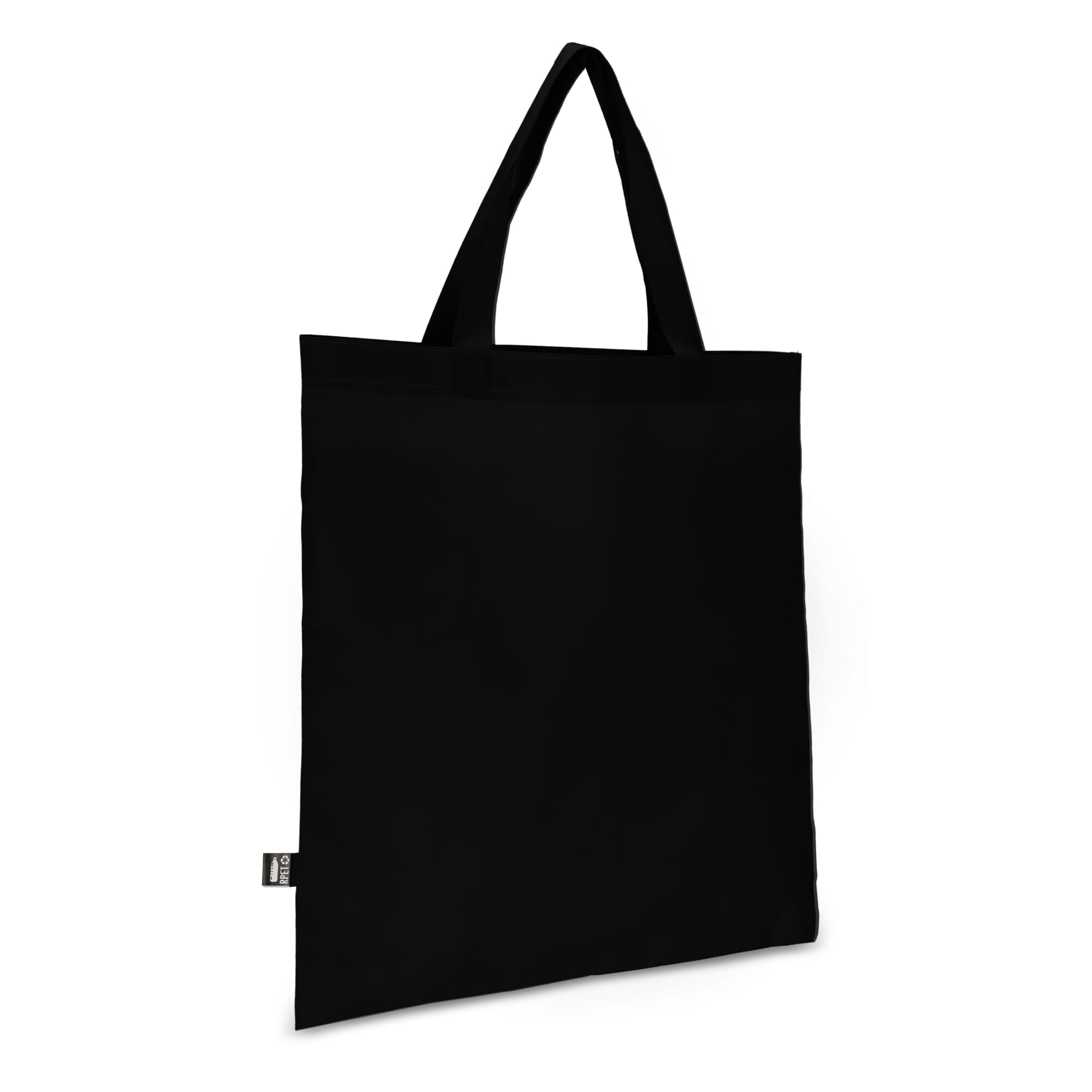 R-PET Draagtas non-woven korte handvatten 38 x 42cm 75g/m²