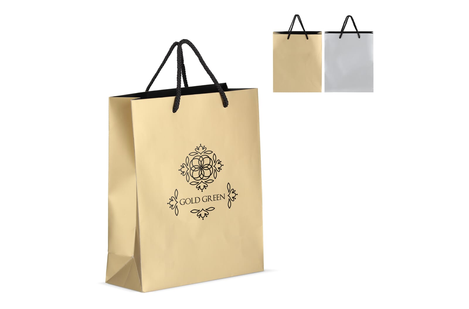 Papieren cadeautas 24 x 10 x 30cm 200g/m² Zilver