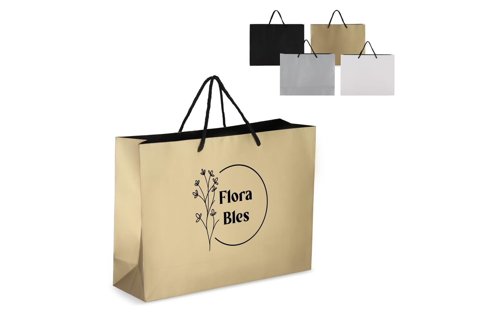 Papieren cadeautas 40 x 12 x 30cm 200g/m² Wit