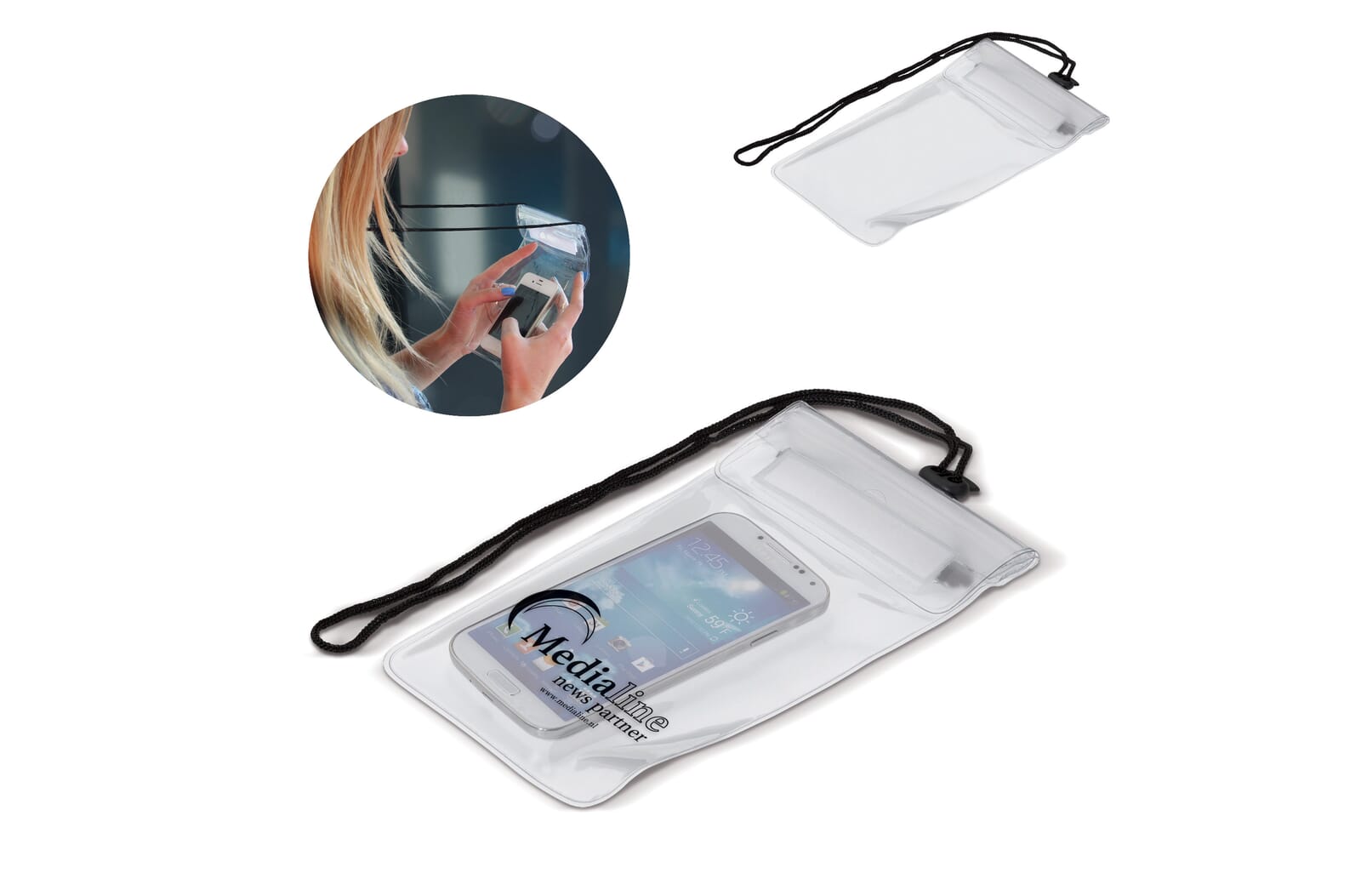 Waterdichte smartphone tas Transparant