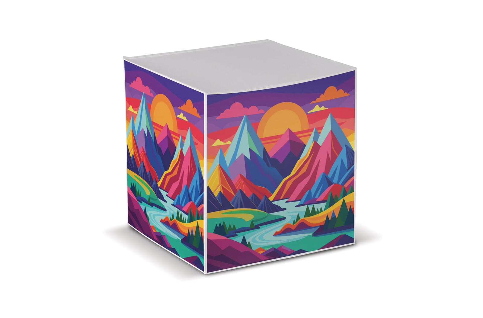Papierkubus 10x10x10cm Wit