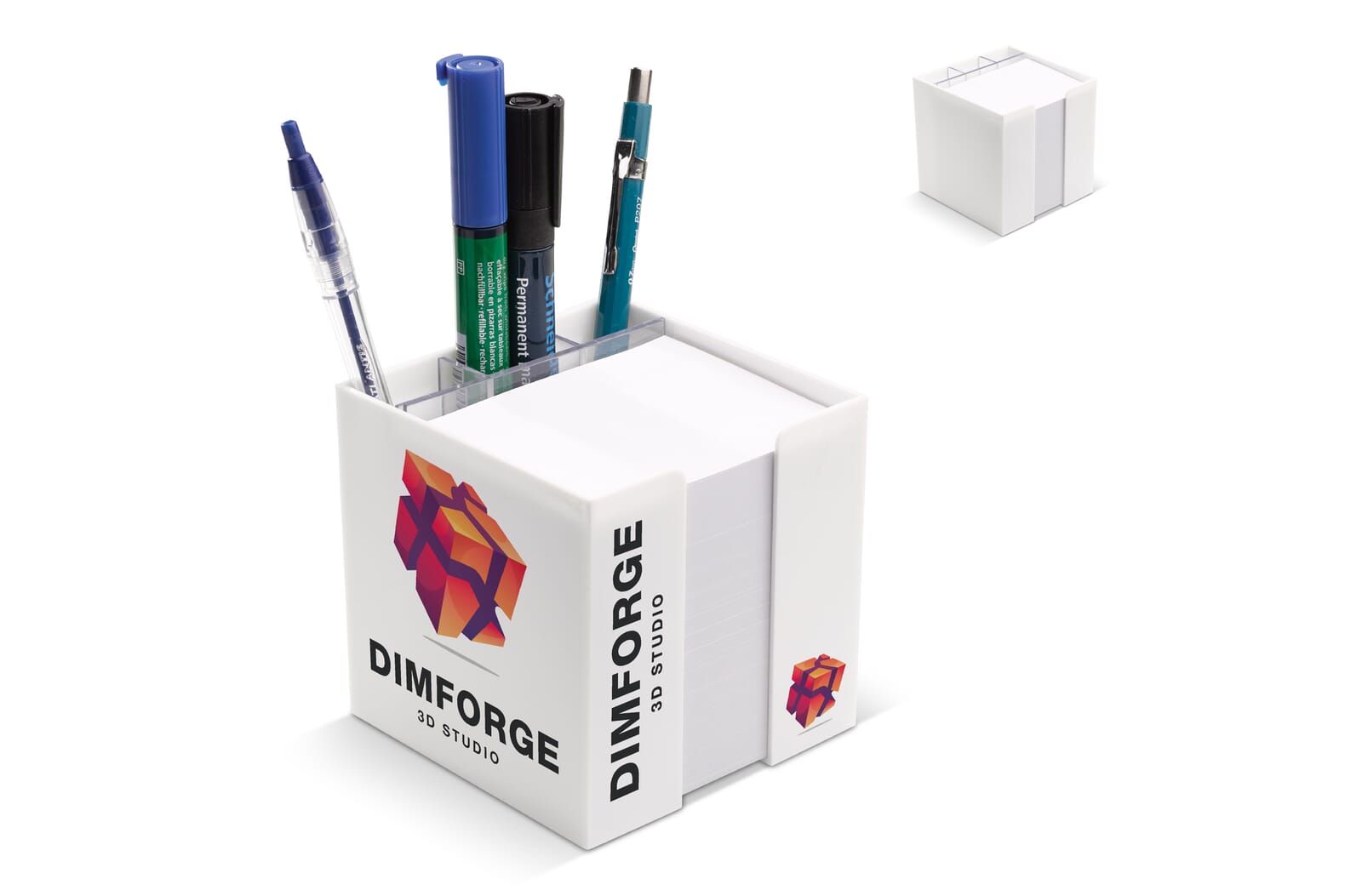 Papierkubus de luxe wit papier 10x10x10cm Wit