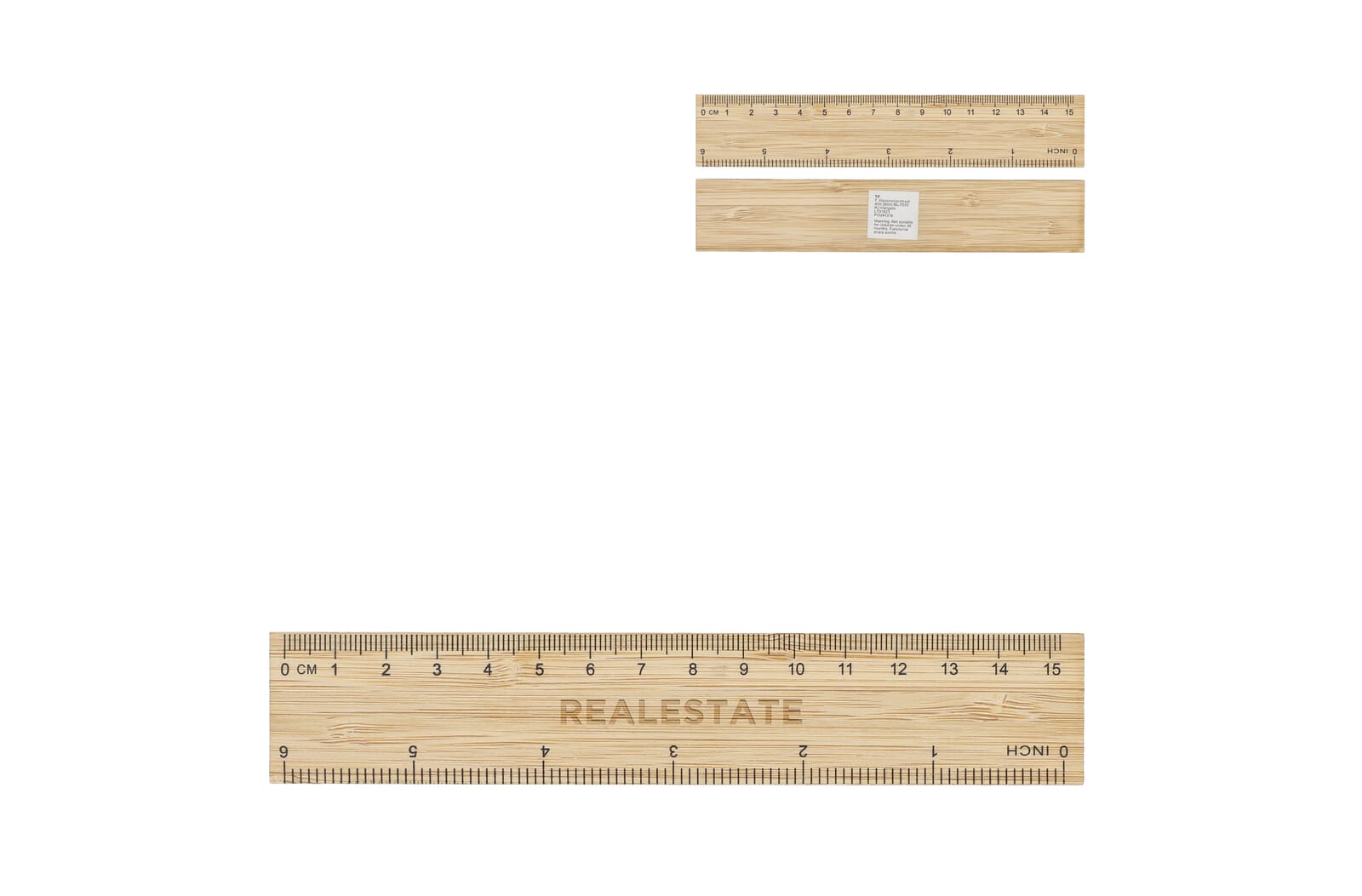 Bamboe liniaal 15cm Natuur