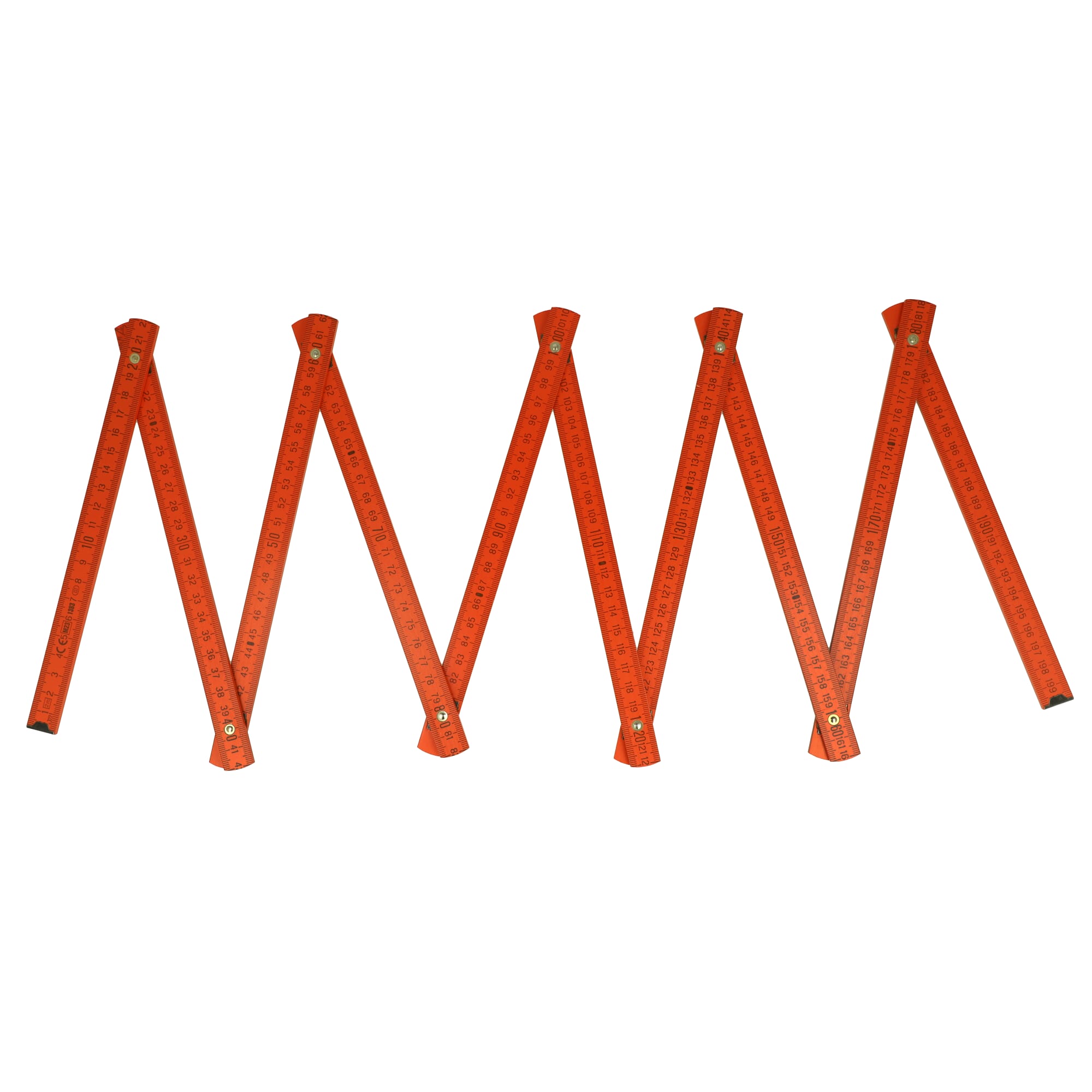 Duimstok hout 2m premium gekleurd