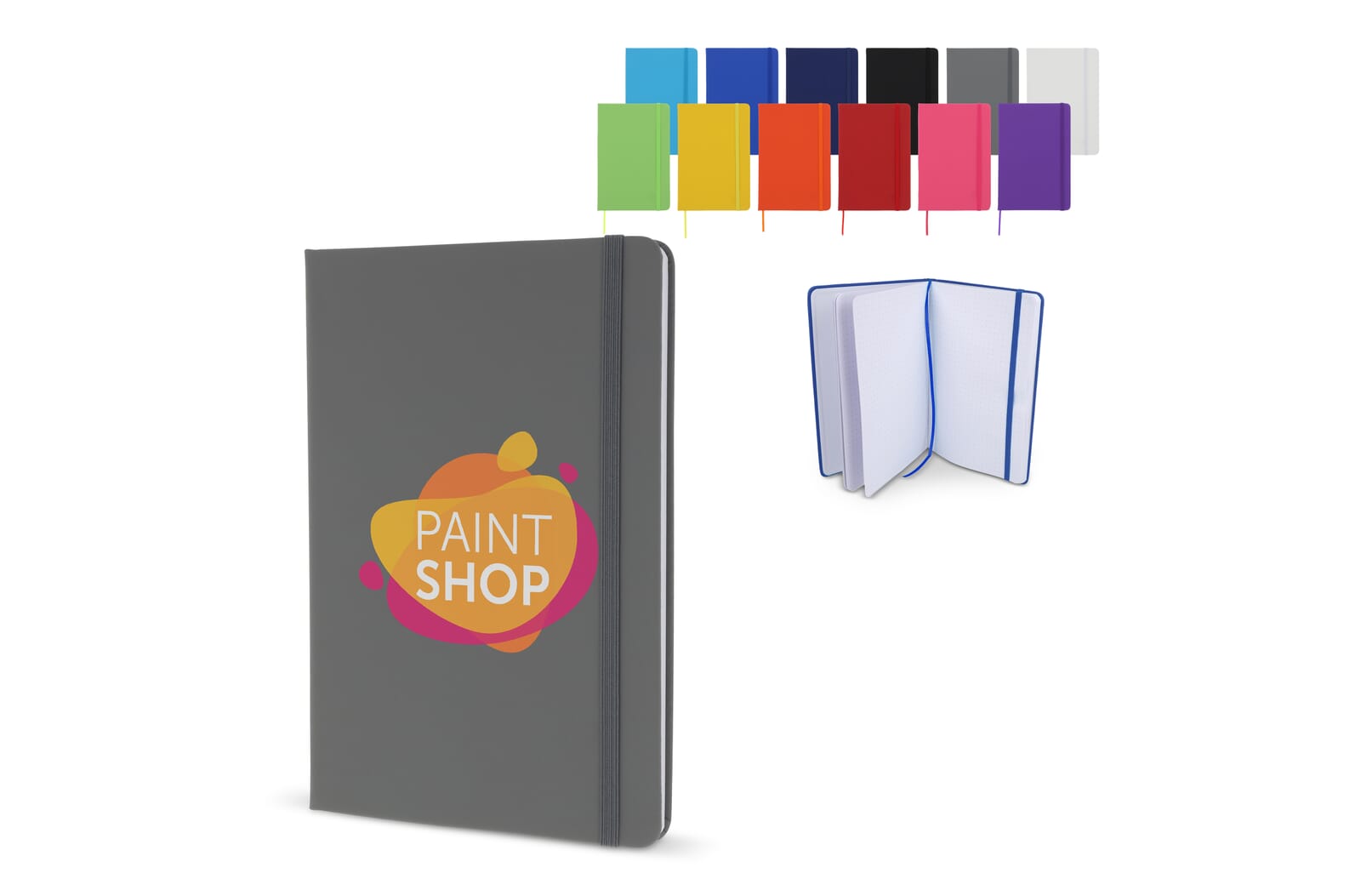 Notitieboek A5 PU met puntraster pagina's Wit