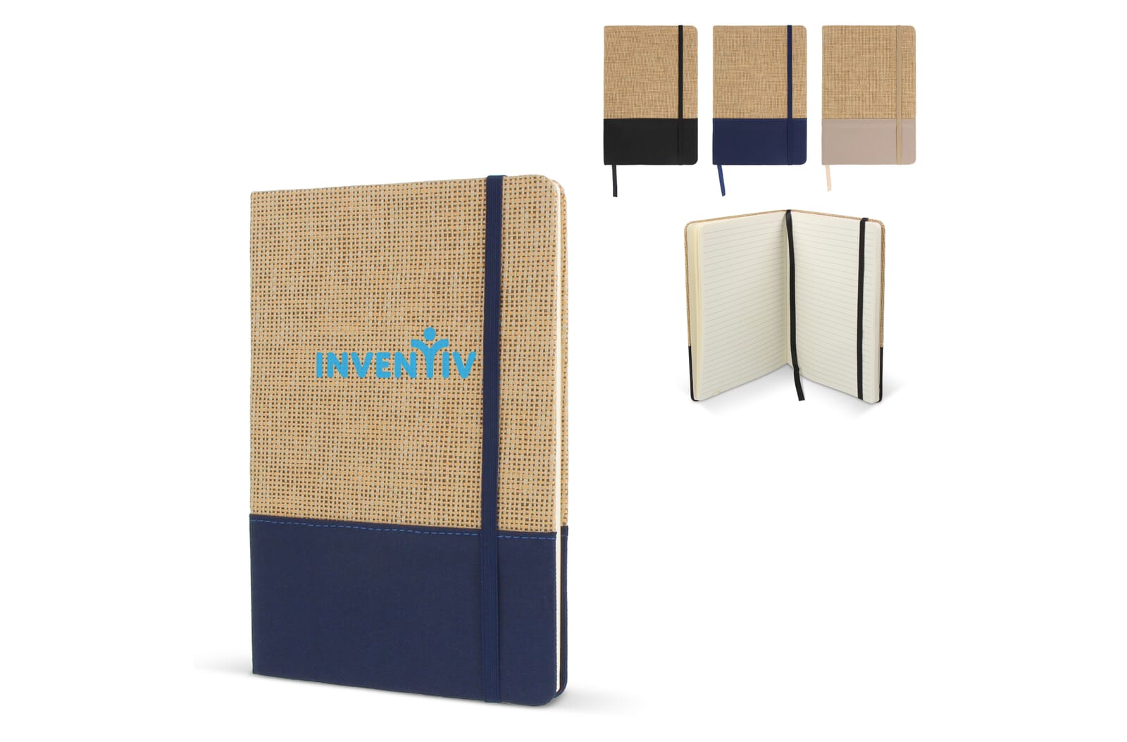 Notitieboek jute R-PET Zwart