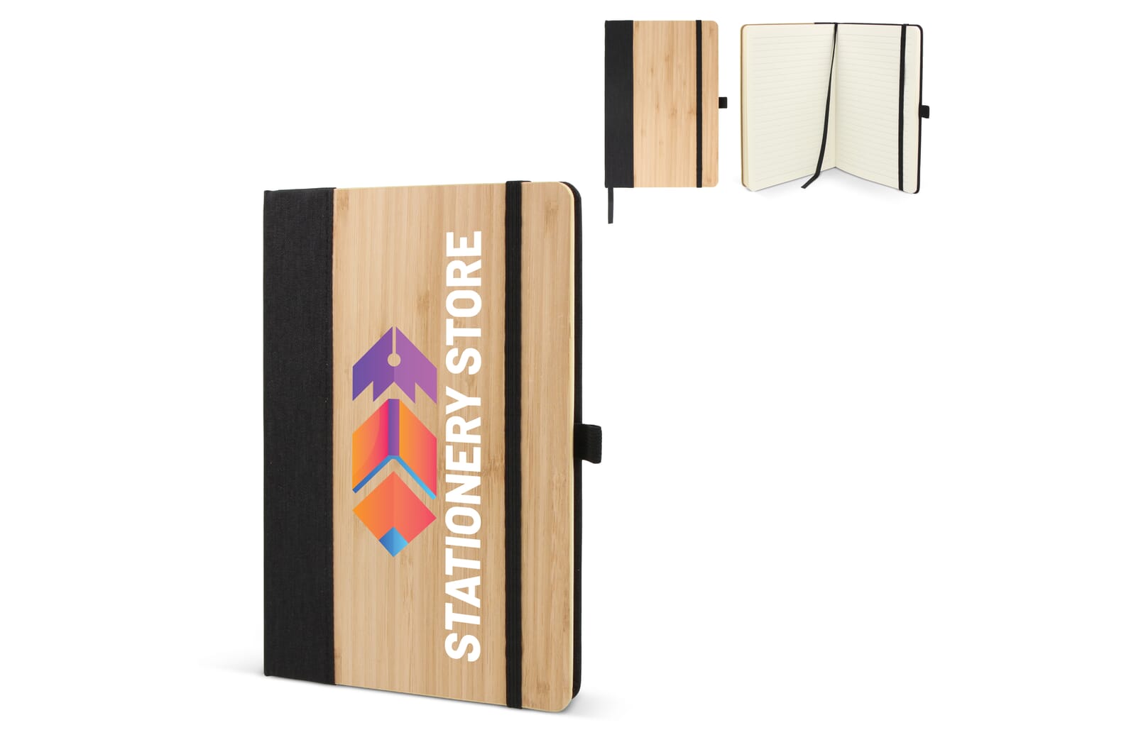 Notitieboek bamboe & R-PET A5 Zwart