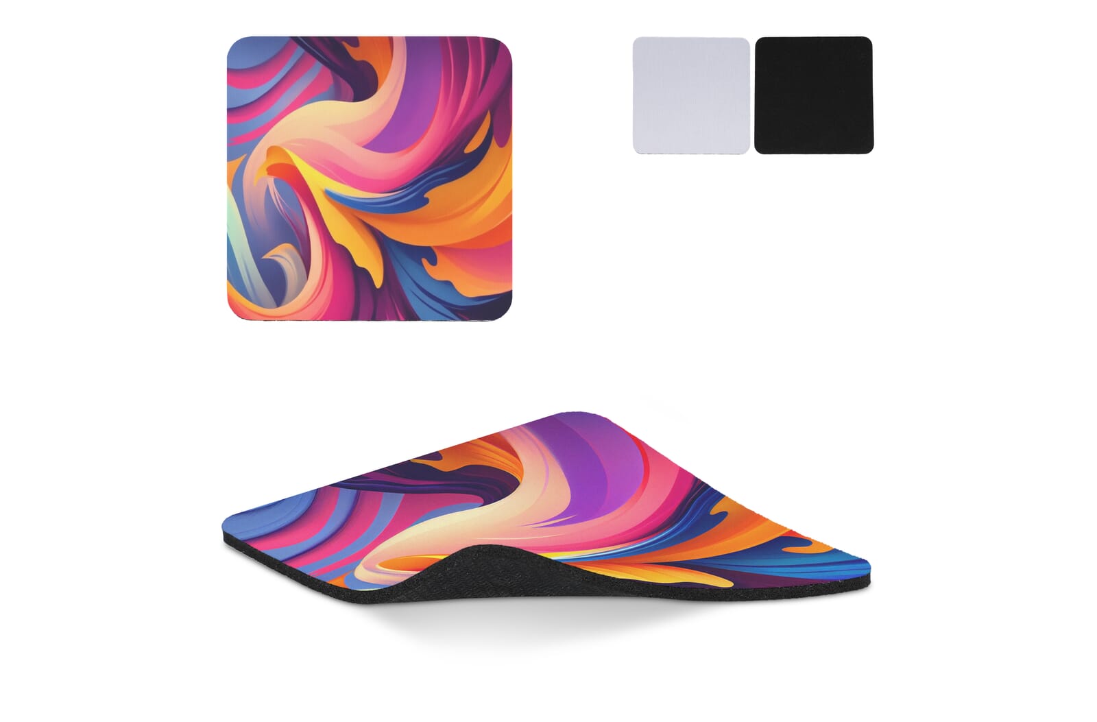 Vierkante onderzetter sublimatie Wit