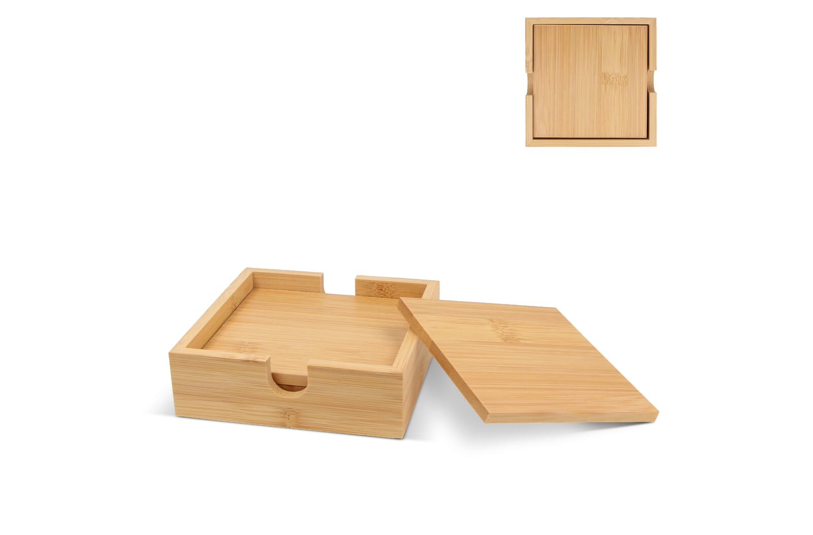 Bamboe onderzetterset (4 stuks) Natuur