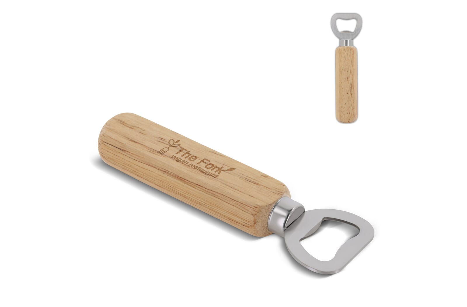 Flesopener met houten handvat Hout
