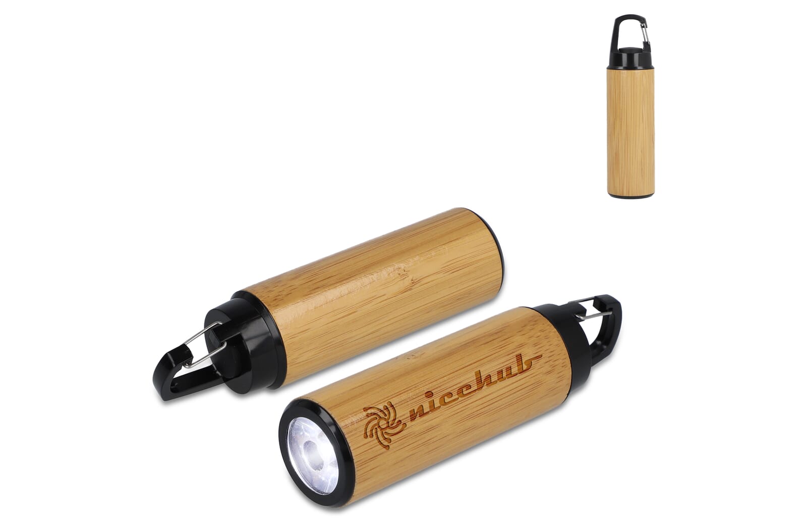 Bamboe zaklamp met clip Natuur