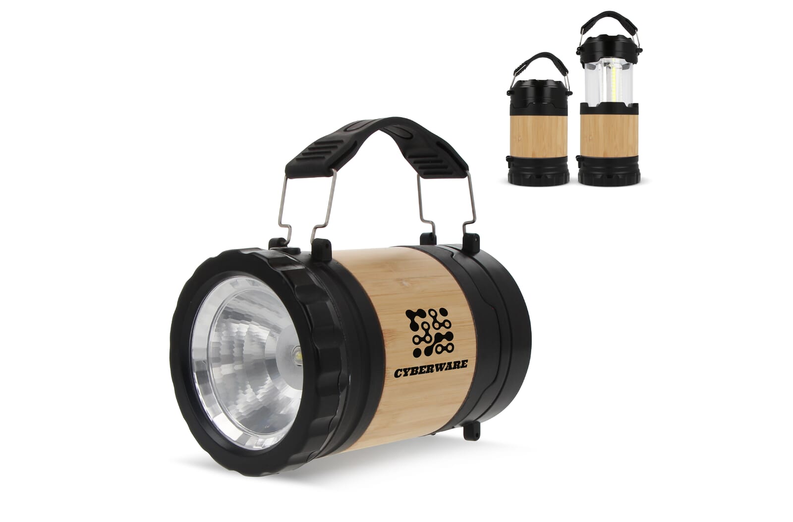 ABS & Bamboe Lamp & Zaklamp Zwart