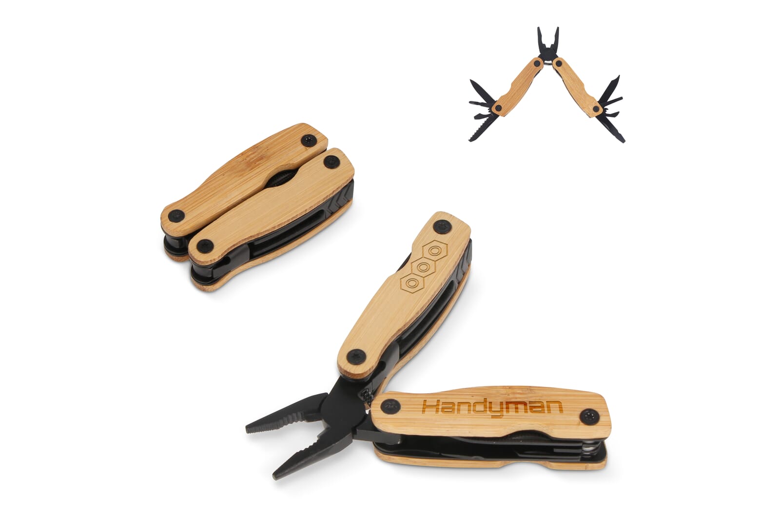 Multitool Bamboe 12 functies Zwart