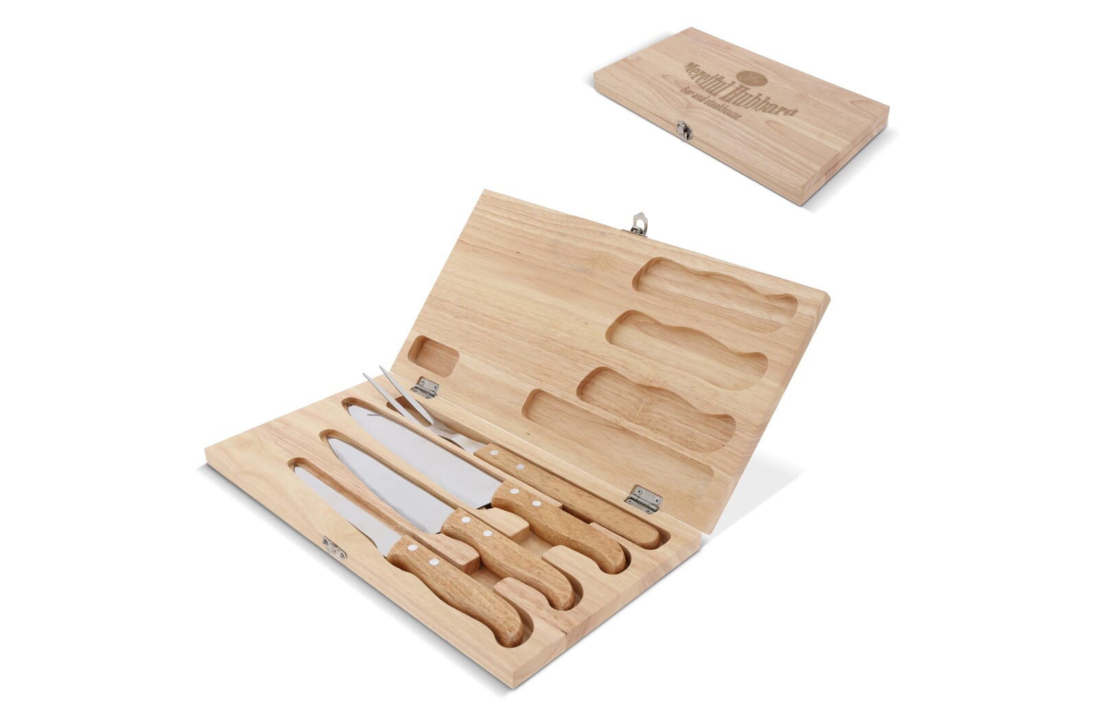 Messenset in geschenkverpakking Hout