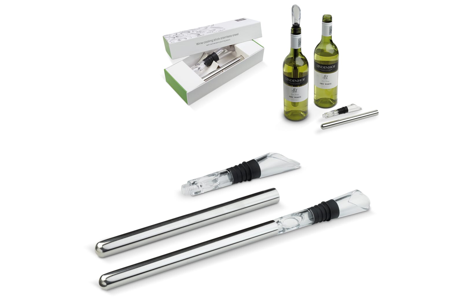 Wijnkoeler stick RVS Zilver
