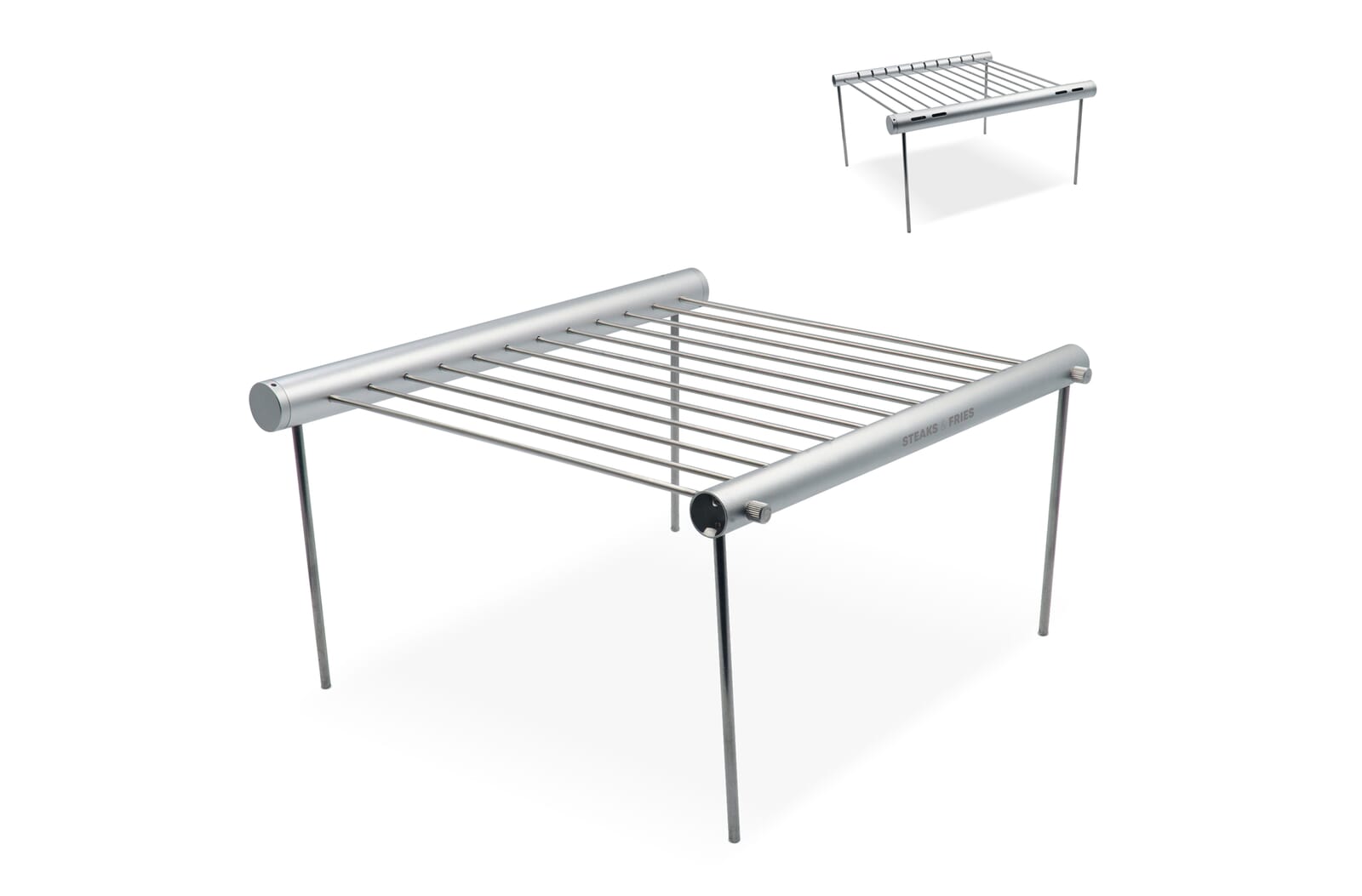 Draagbare barbecue Zilver