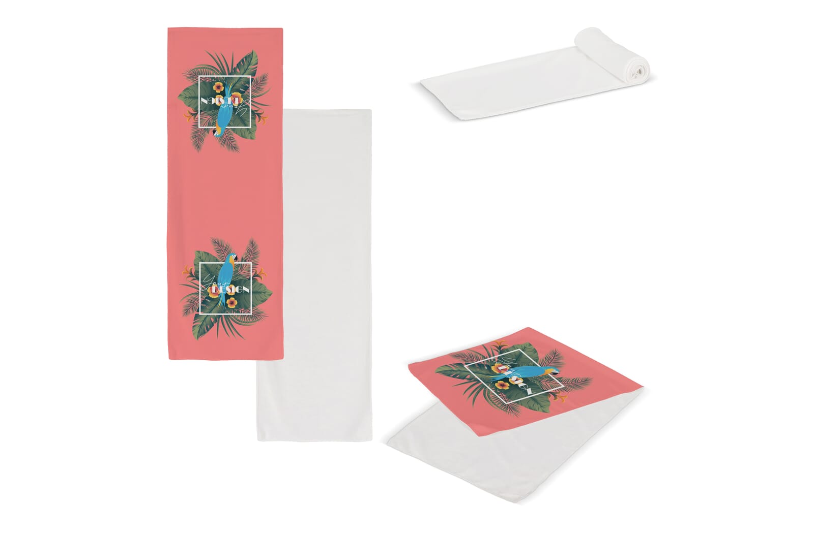 Verkoelende handdoek R-PET 30x80cm sublimatie Wit