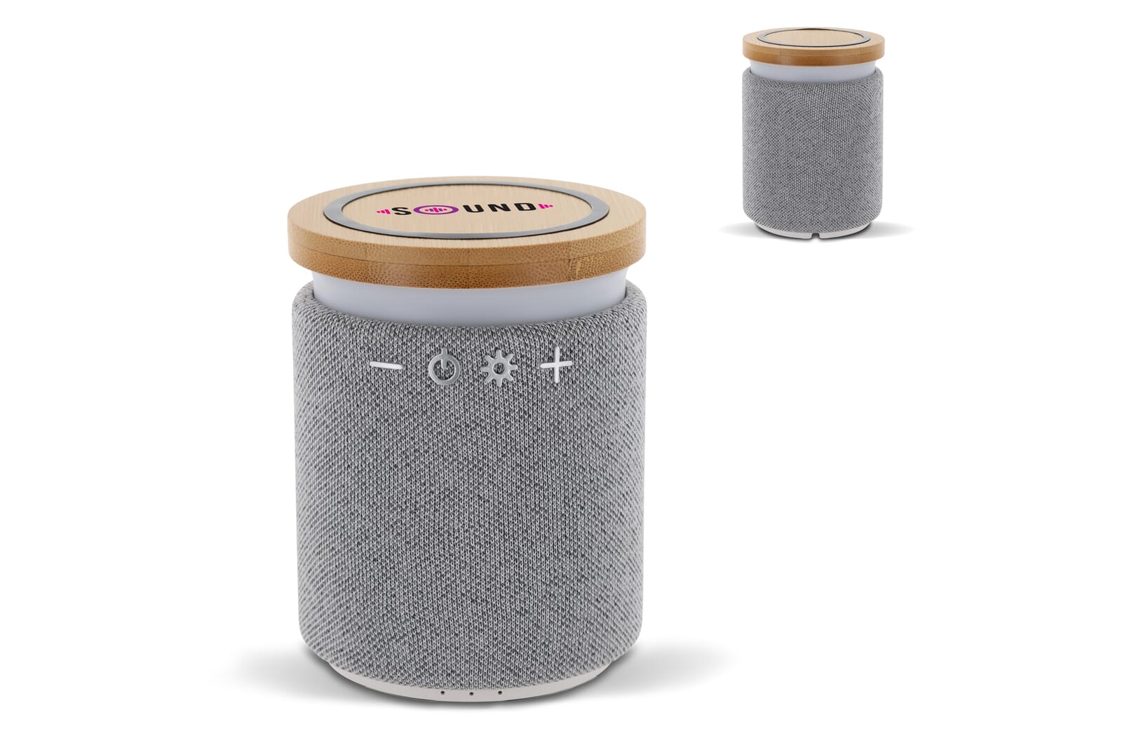 Bamboe 3W Speaker & 5W Draadloze Oplader Grijs