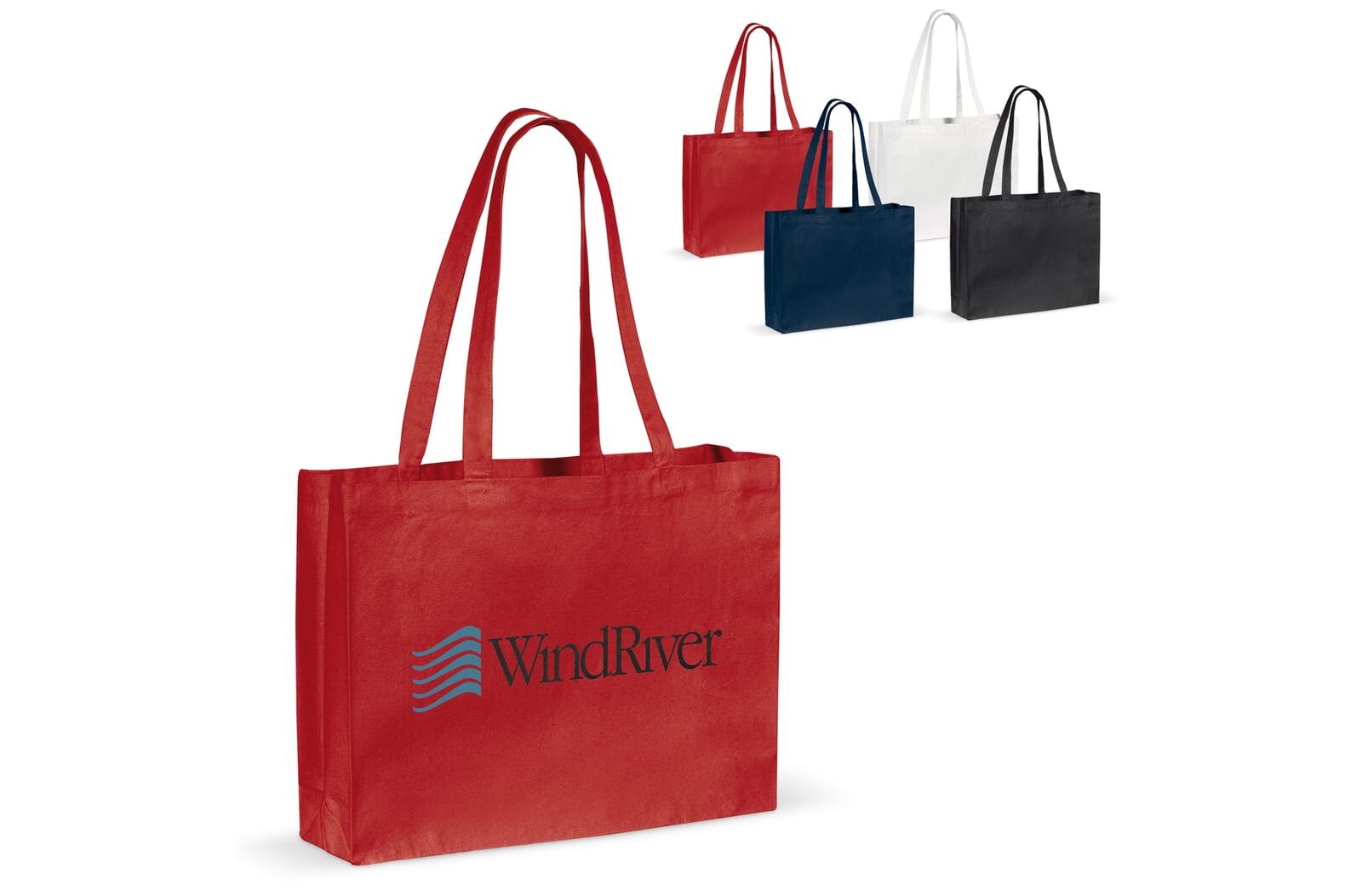 Schoudertas canvas OEKO-TEX® 270g/m² 45x10x33cm Wit