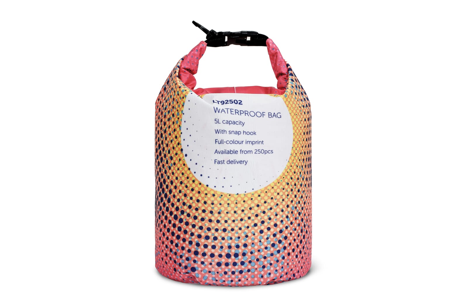 Custom-made waterwerende tas 5L IPX5 Wit/transparant