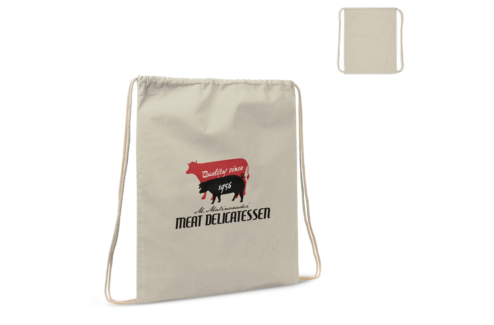 Rugzak katoen OEKO-TEX® STANDARD 100 140g/m² 35x45cm Ecru