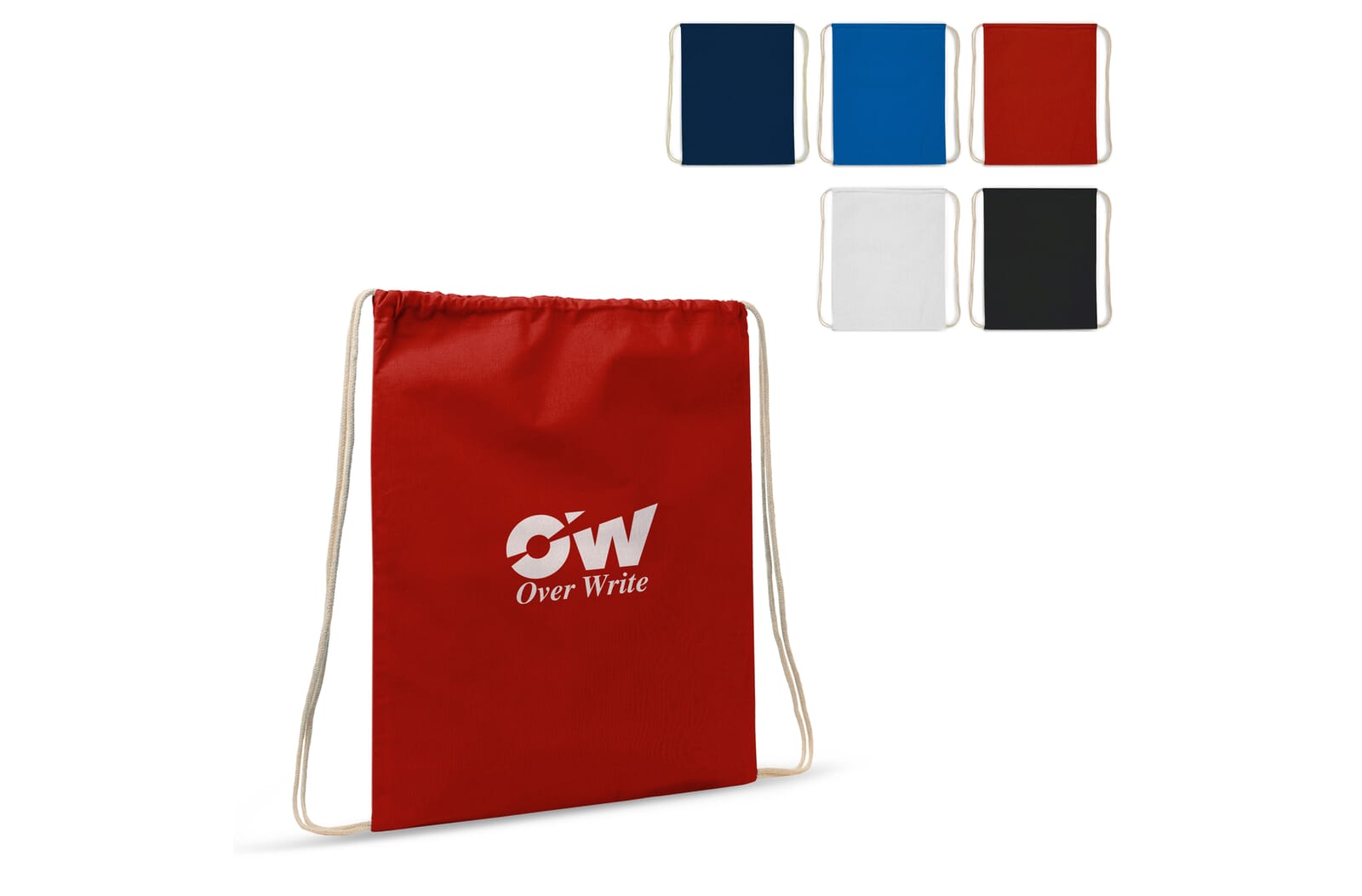 Rugzak katoen OEKO-TEX® 140g/m² 35x45cm Wit