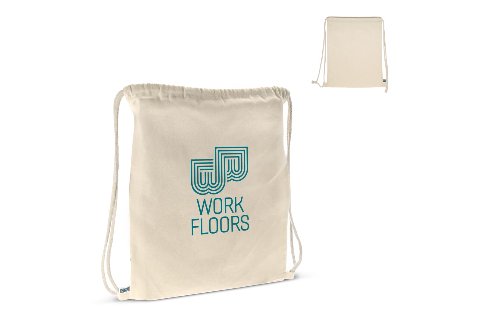Fairtrade rugzakje ecru 140g/m² 35x45 cm Ecru