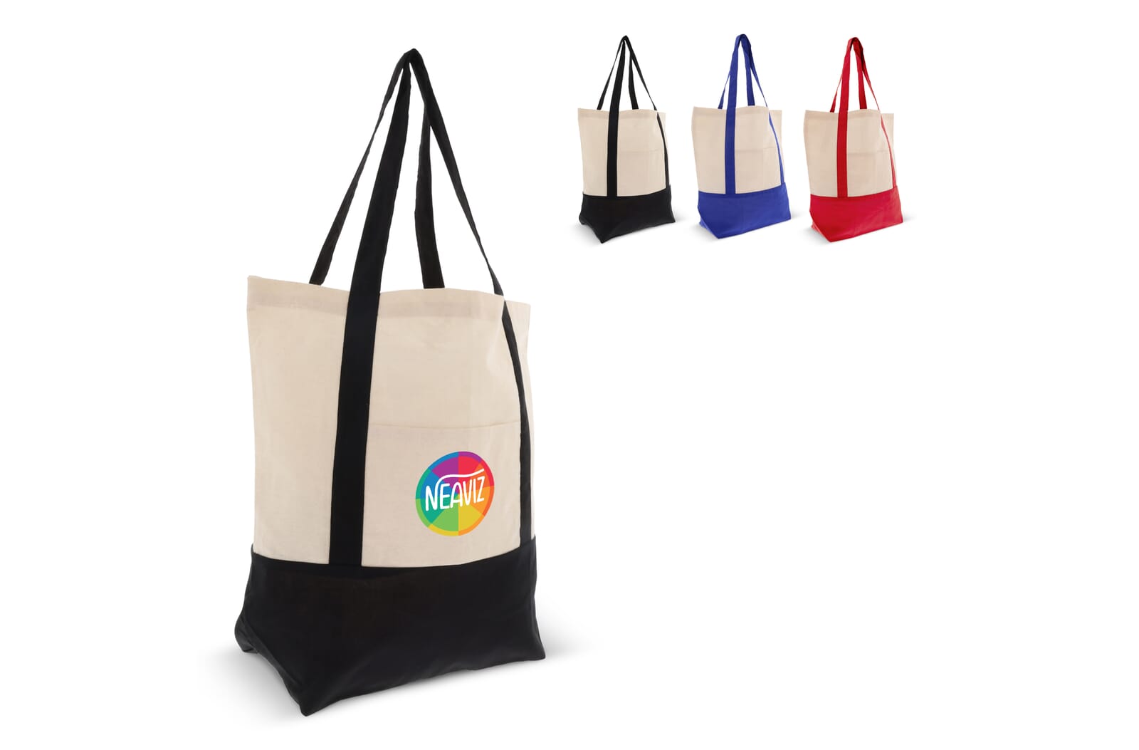 Draagtas OEKO-TEX® katoen 140g/m² 40x10x35cm Zwart