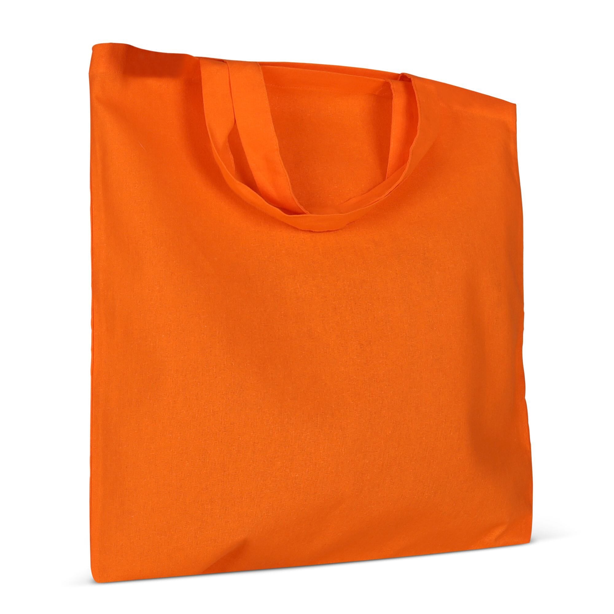 Schoudertas OEKO-TEX® gekleurd kort 140g/m² 38x42 cm