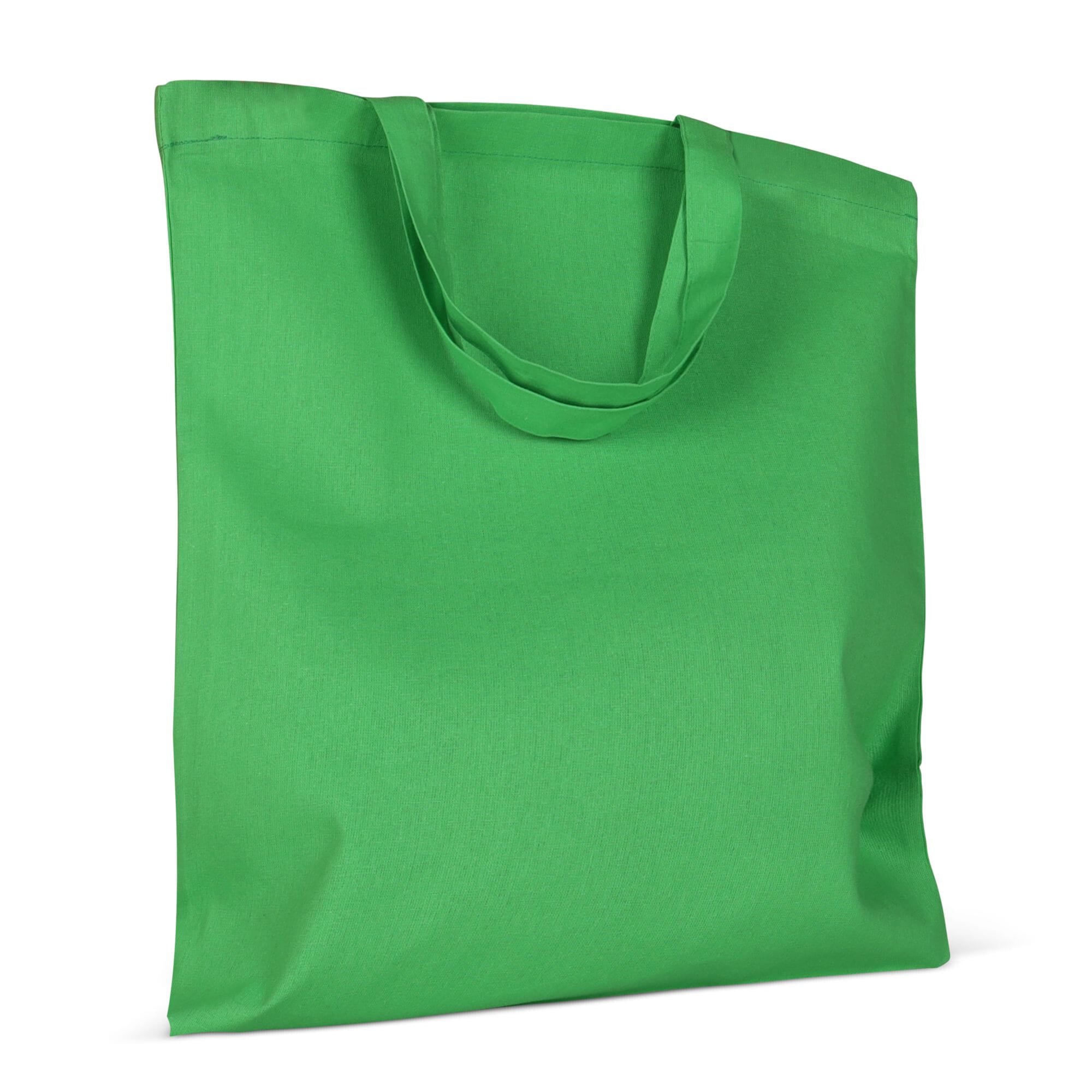 Schoudertas OEKO-TEX® gekleurd kort 140g/m² 38x42 cm