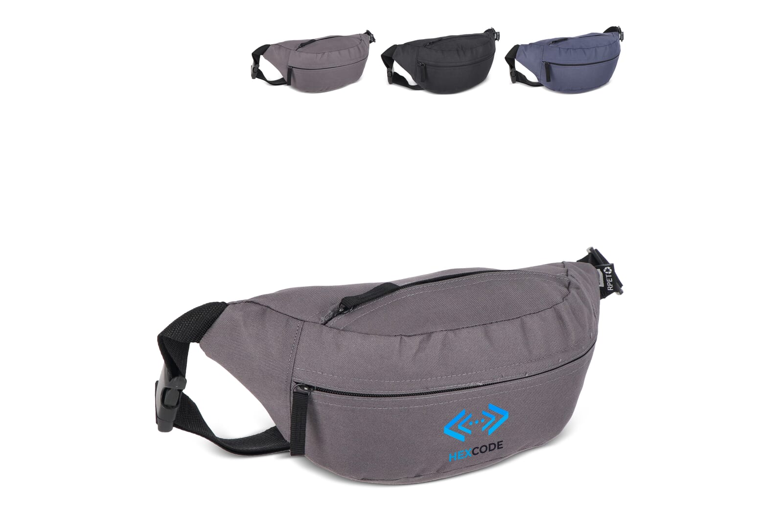 Crossbody tas R-PET 5L Zwart