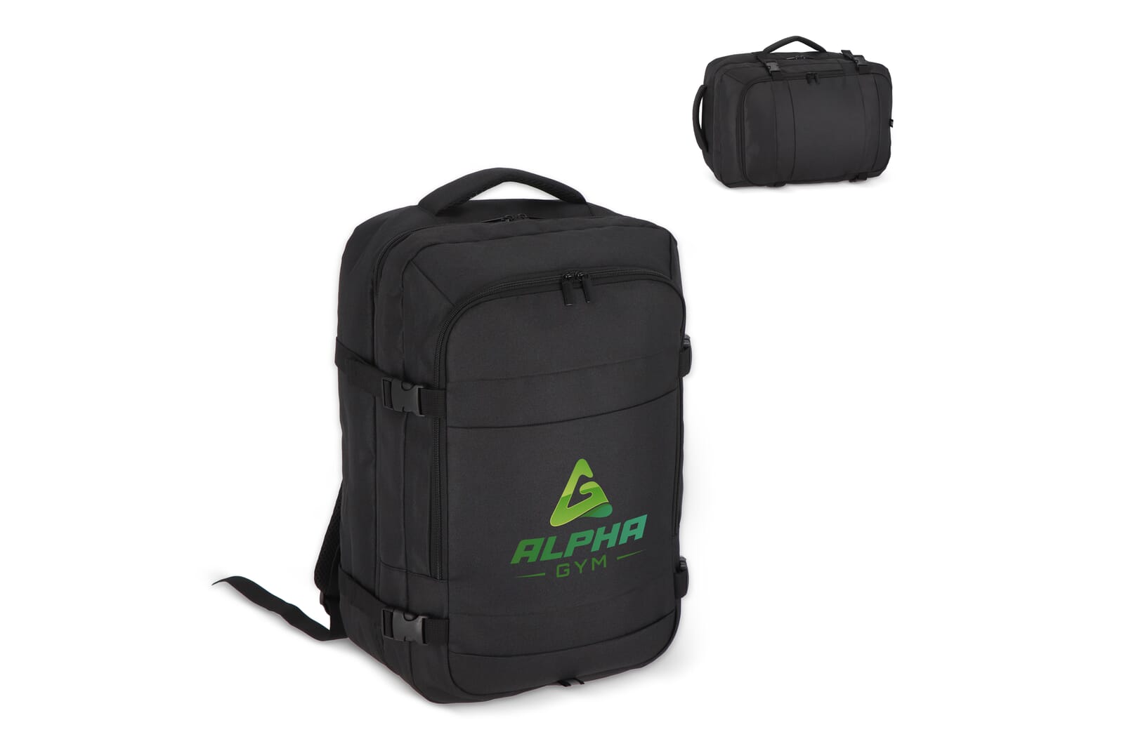 R-PET 600D Cabin proof Laptop rugzak 22L Zwart
